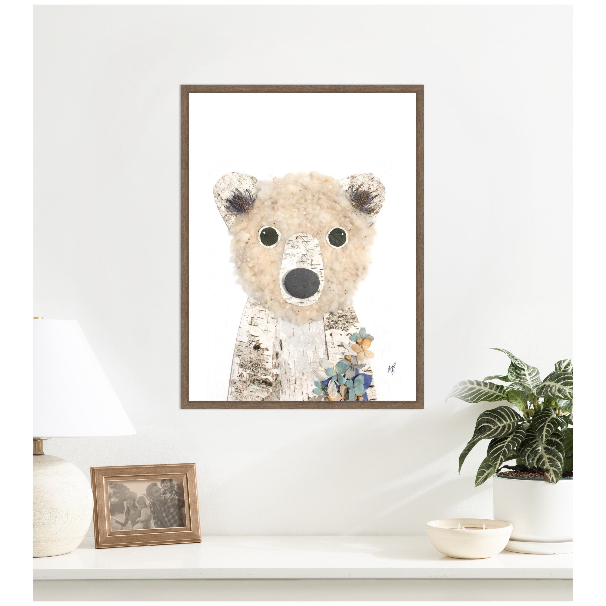 Polar Bear by Madeline Jeppesen Framed Canvas Wall Art Print