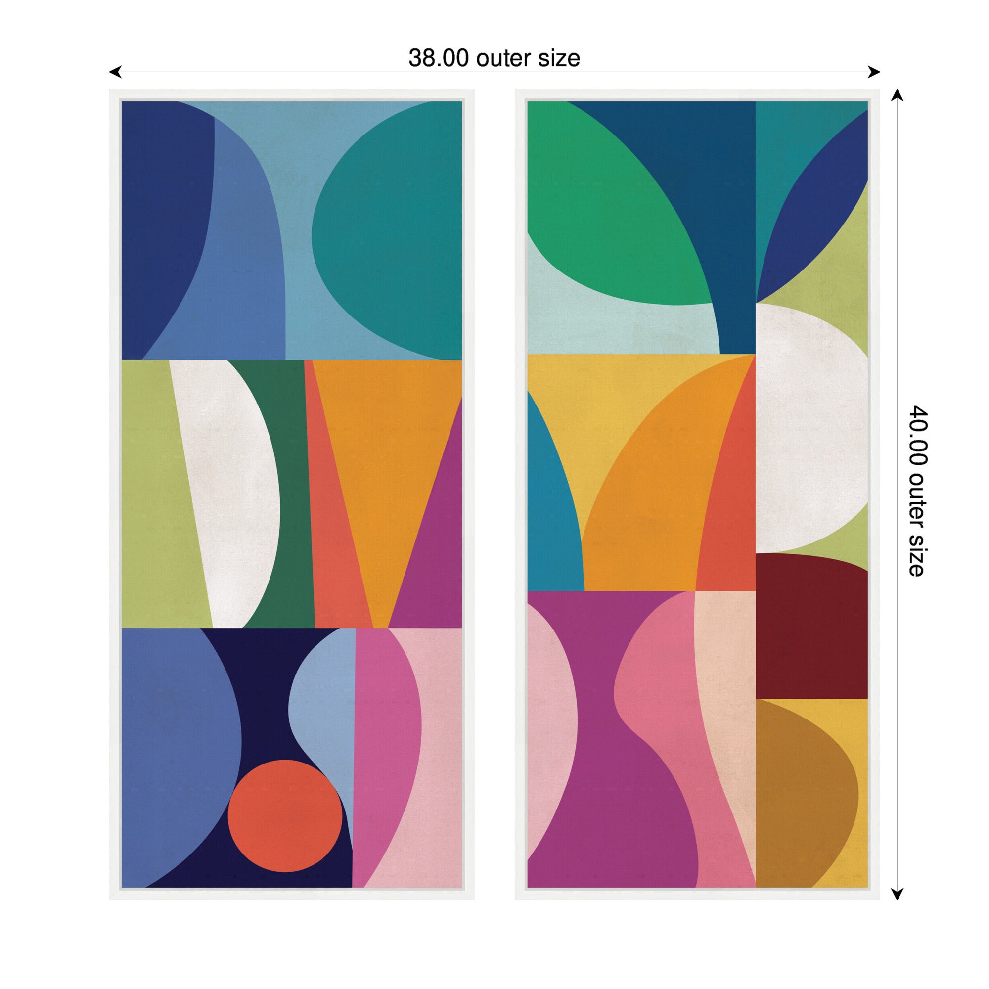 Abstract Panels 2 Piece Framed Canvas Wall Art Set by Rachel Lee