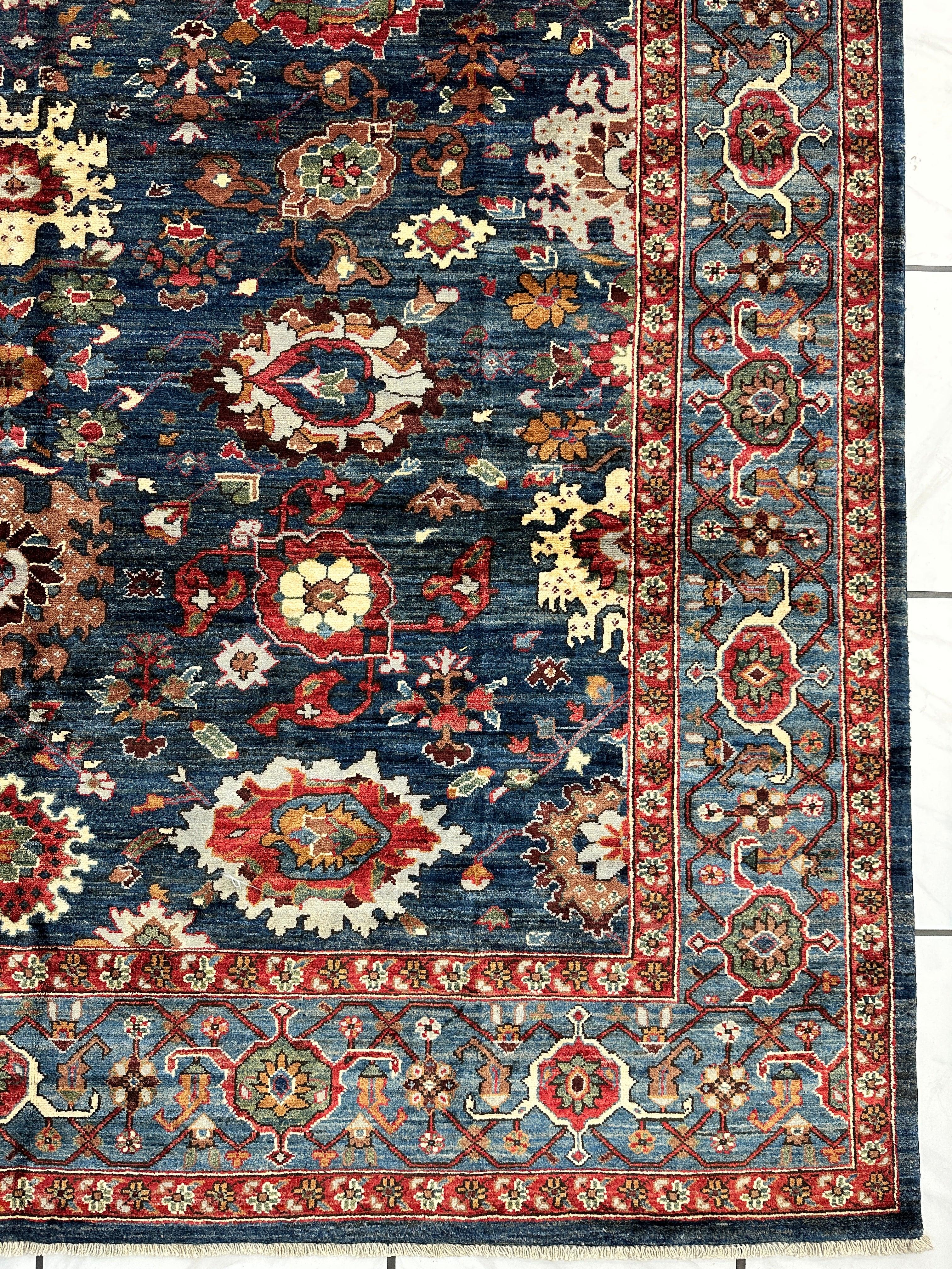 Trasitional Serapi Ghazni Wool Rug – 8' x 10’ – Intricate Floral Design by Rugistan - product image 7 for Resin Society