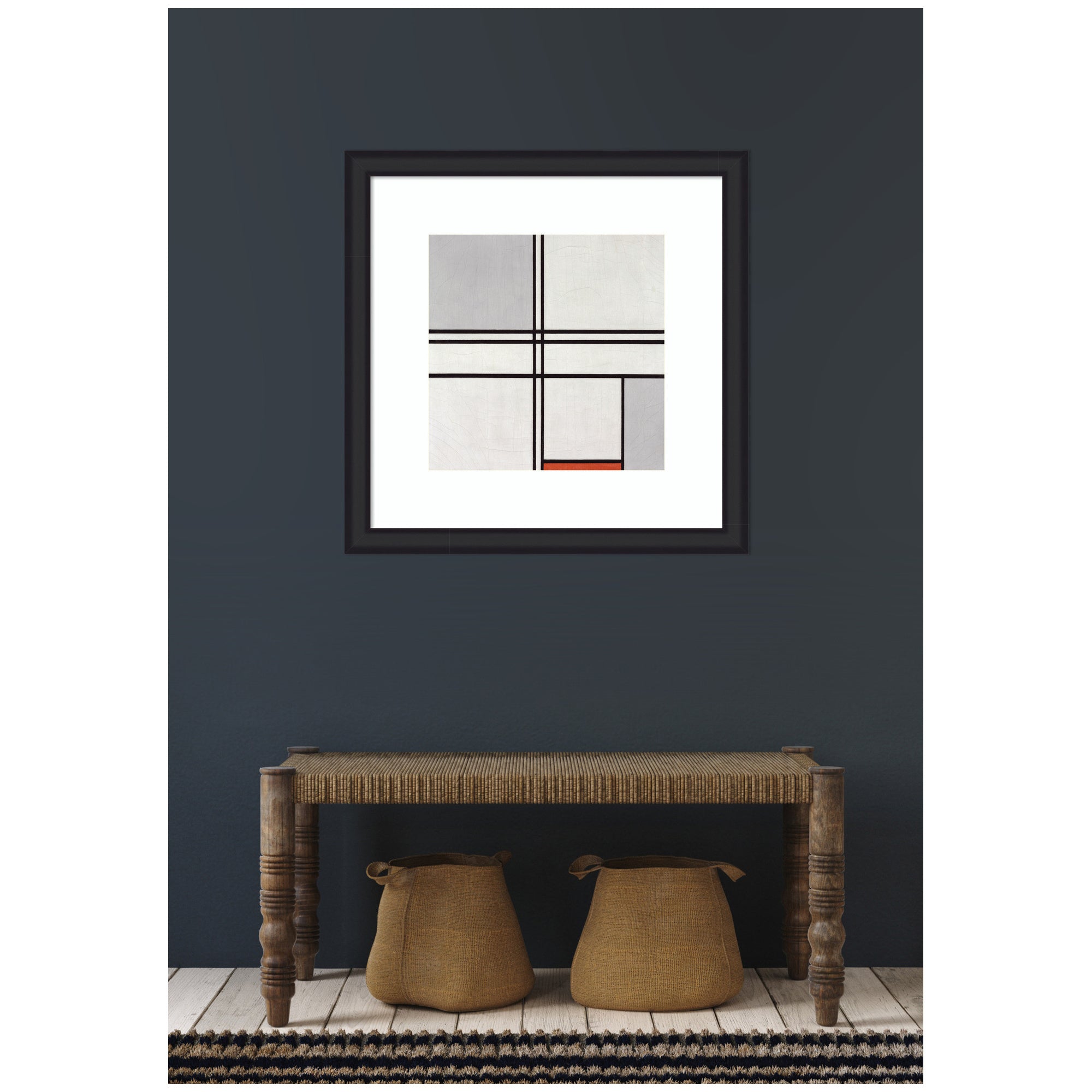Framed Art Piet Mondrian Composition No 1 Gray Red 1935 by The Art Institute of Chicago