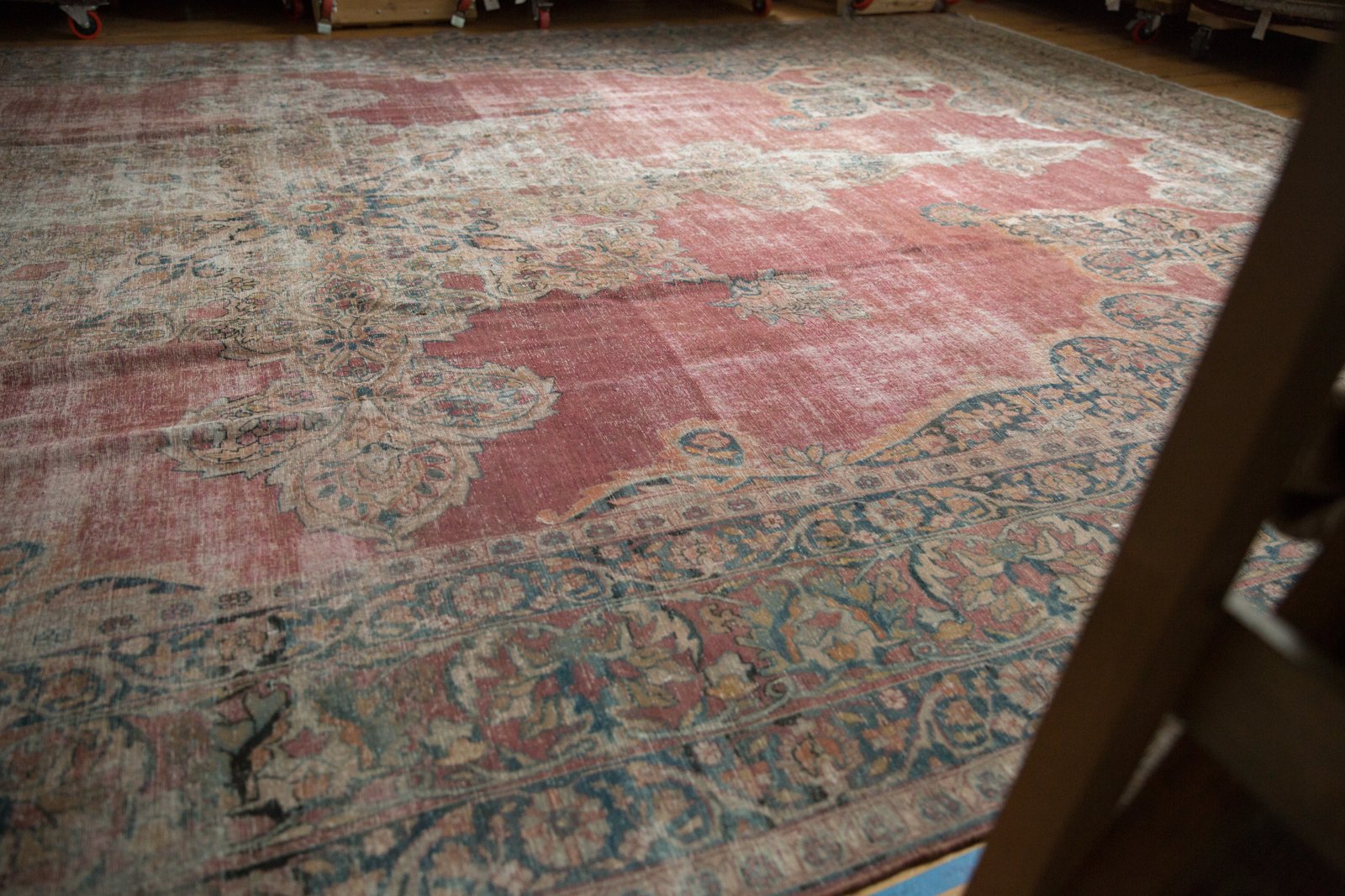 12x18.5 Antique Distressed Kermanshah Carpet by Old New House® - product image 14 for Resin Society