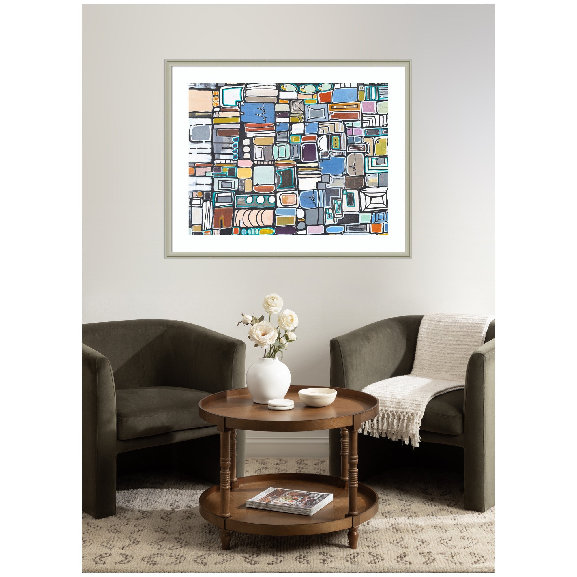 Framed Art Newsprint Horizontal by Leah Nadeau
