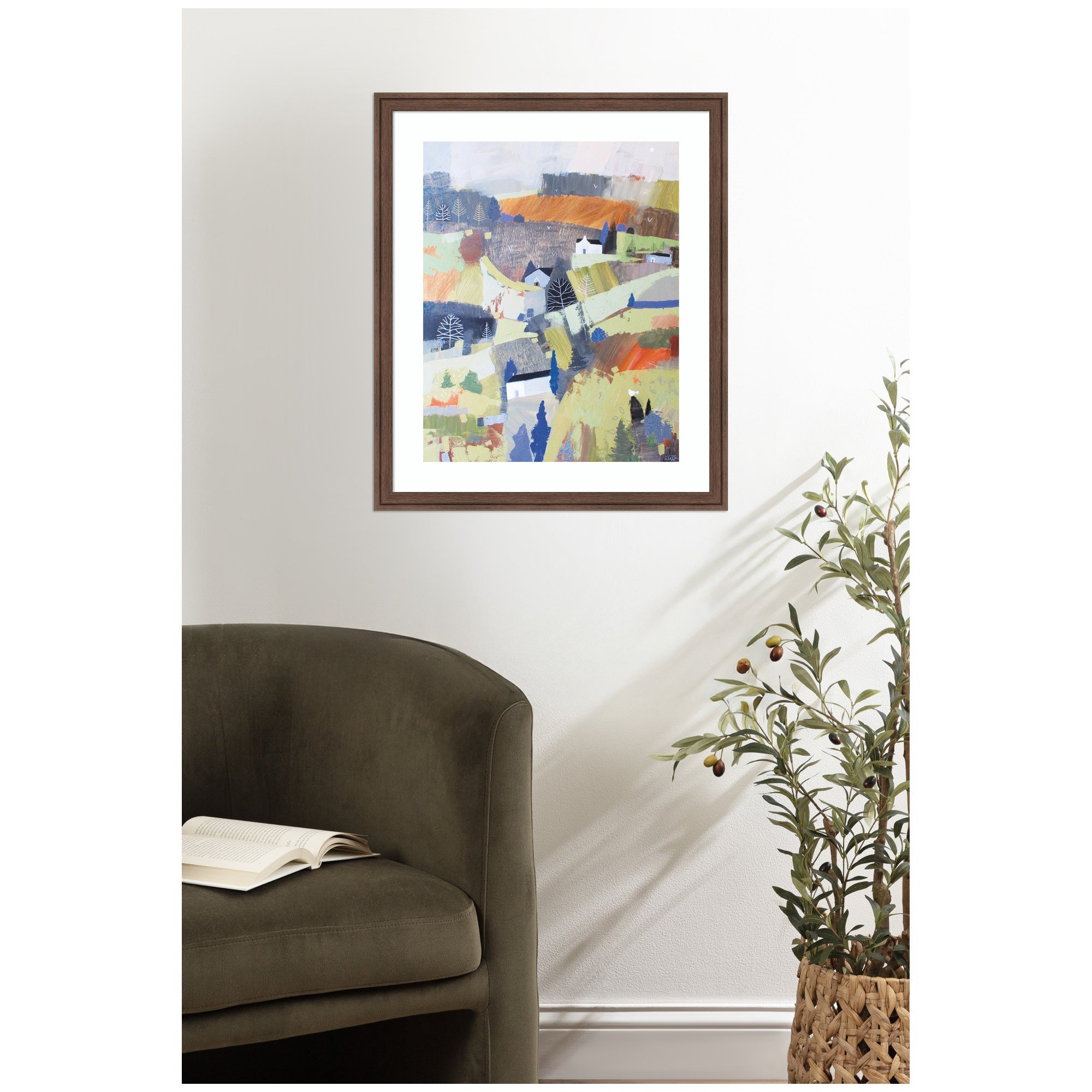 Framed Art Worlds View by Giuliana Lazzerini, 22x26