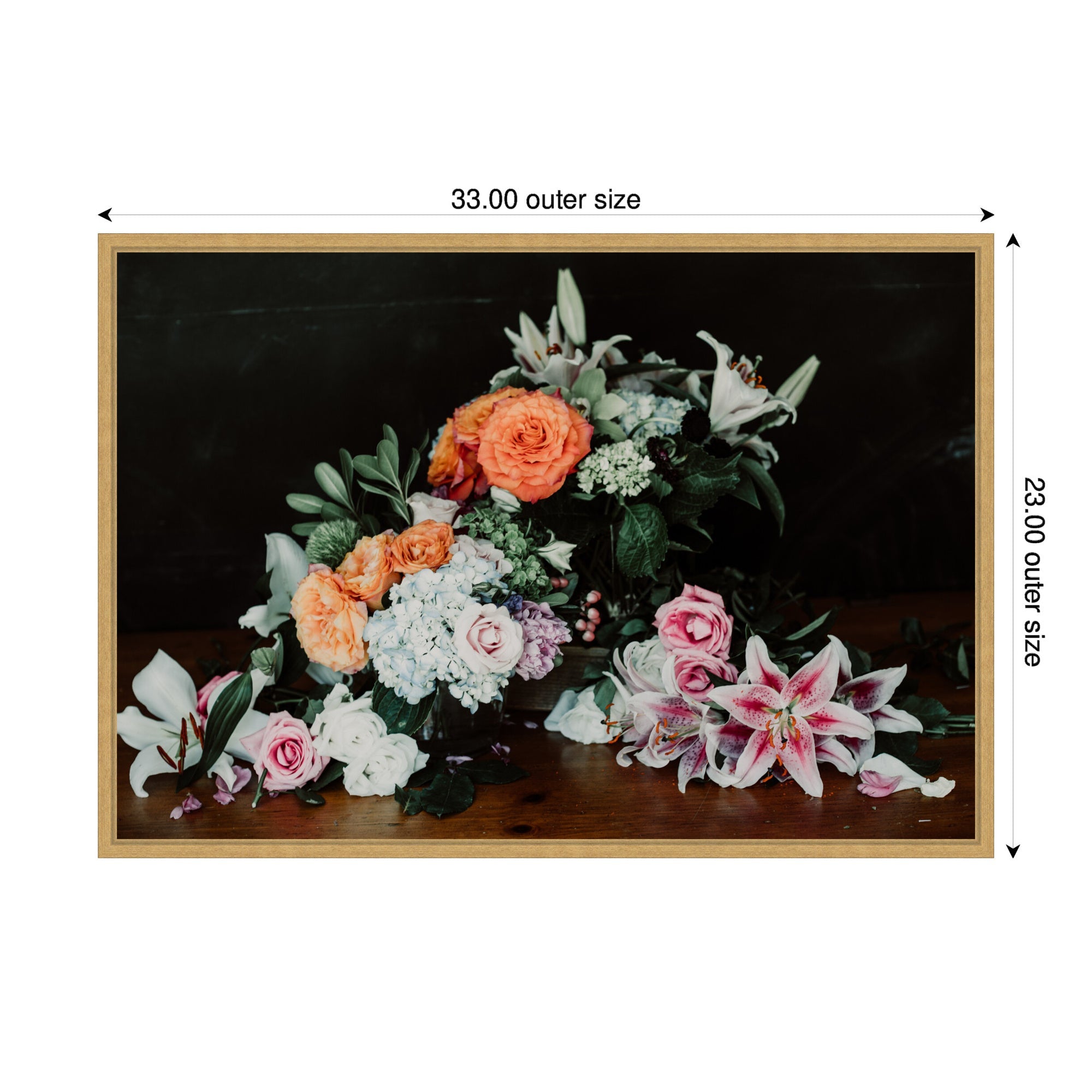 Sylvie Moody Bouquet Framed Canvas by Alicia Abla