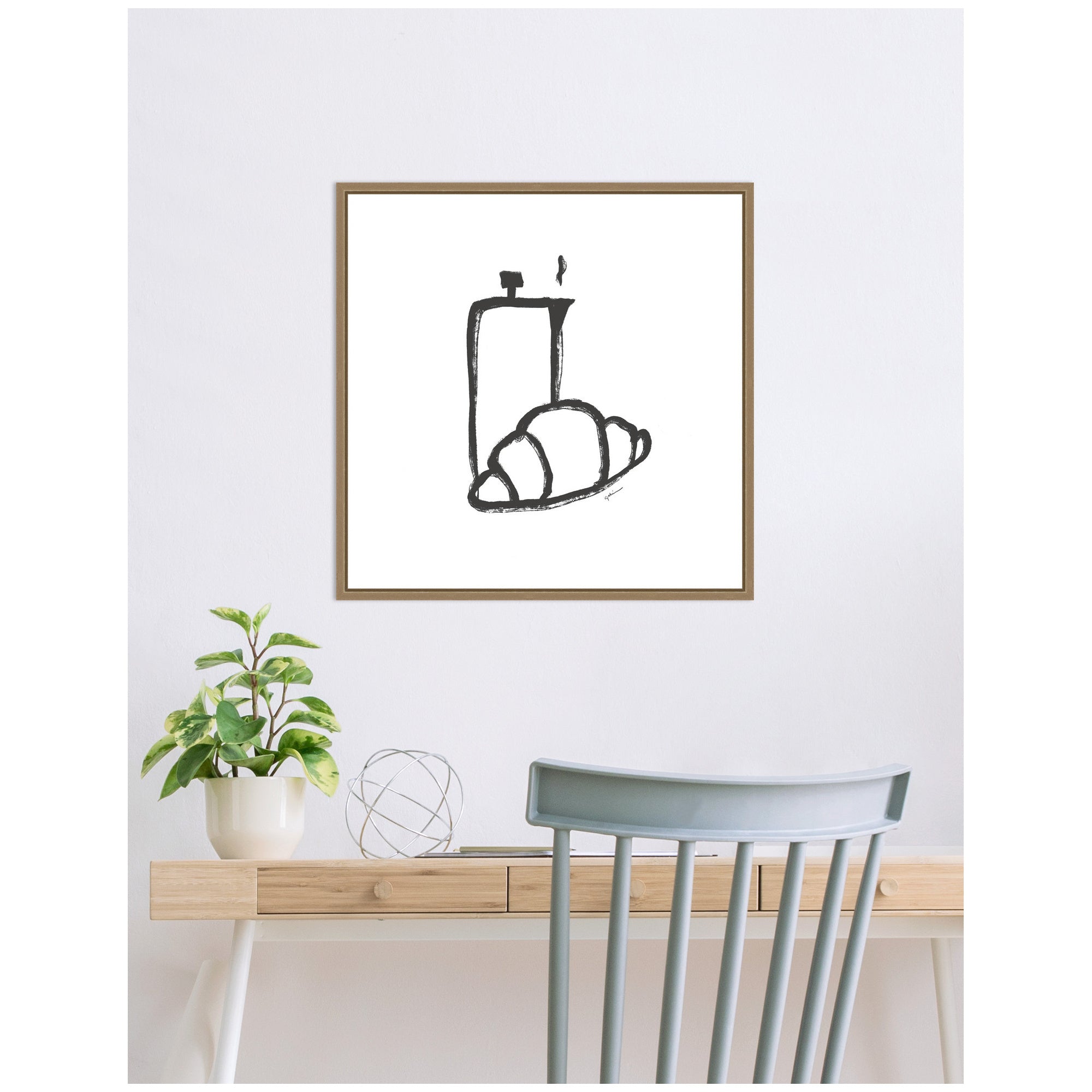 Breakfast Club No.
2 by Gabrielly Guedes Framed Canvas Wall Art Print
