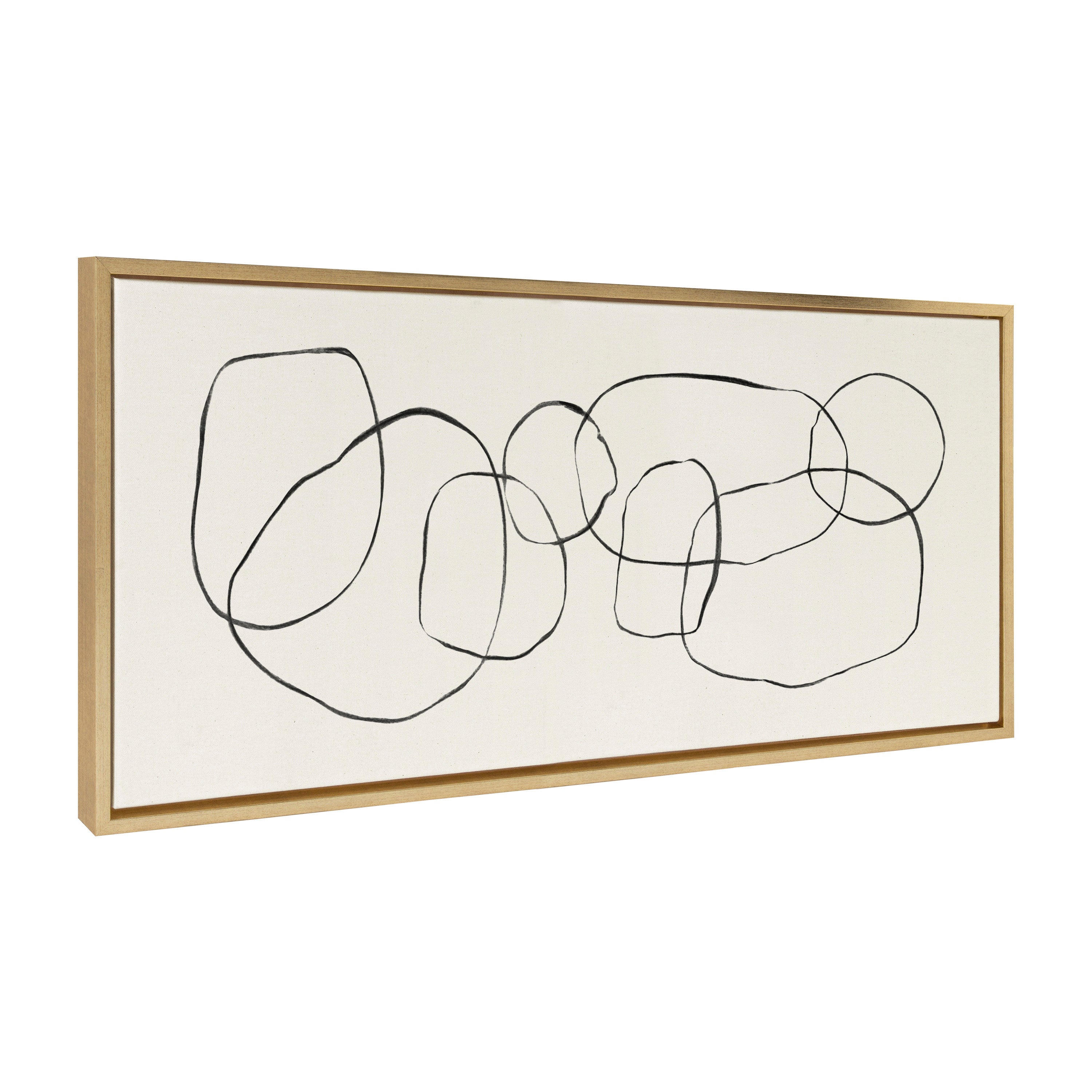 Sylvie Dancing Circles Framed Canvas