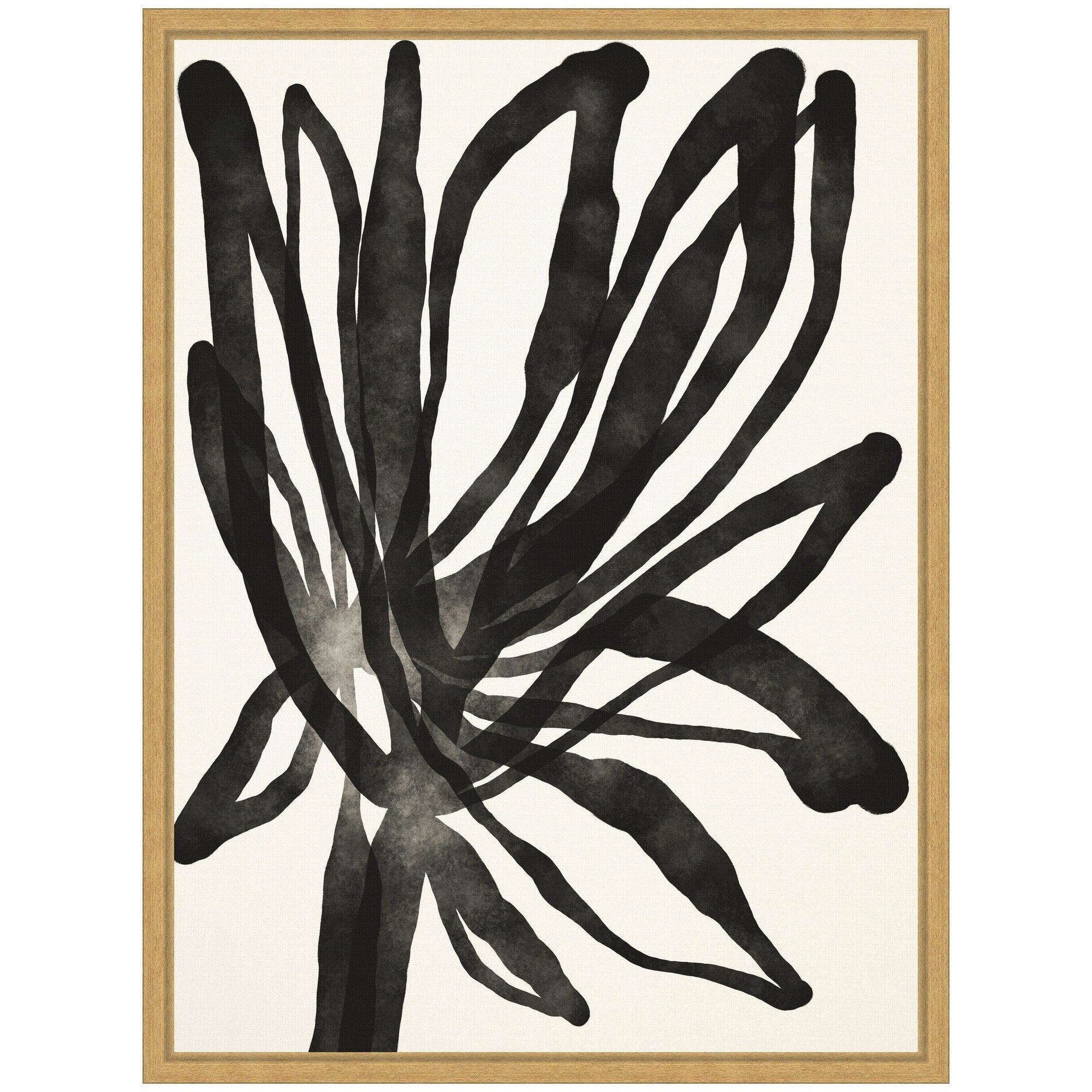 Sylvie Dark Floral Framed Canvas by Alicia Bock