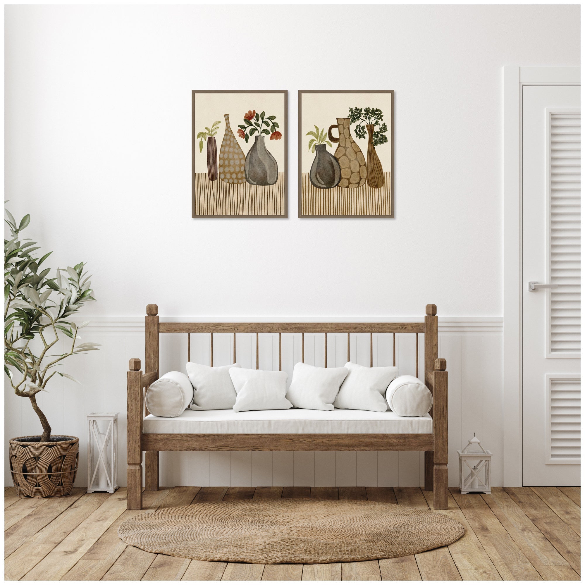 Rustic Still Life 2 Piece Framed Canvas Wall Art Set by Nikita Jariwala