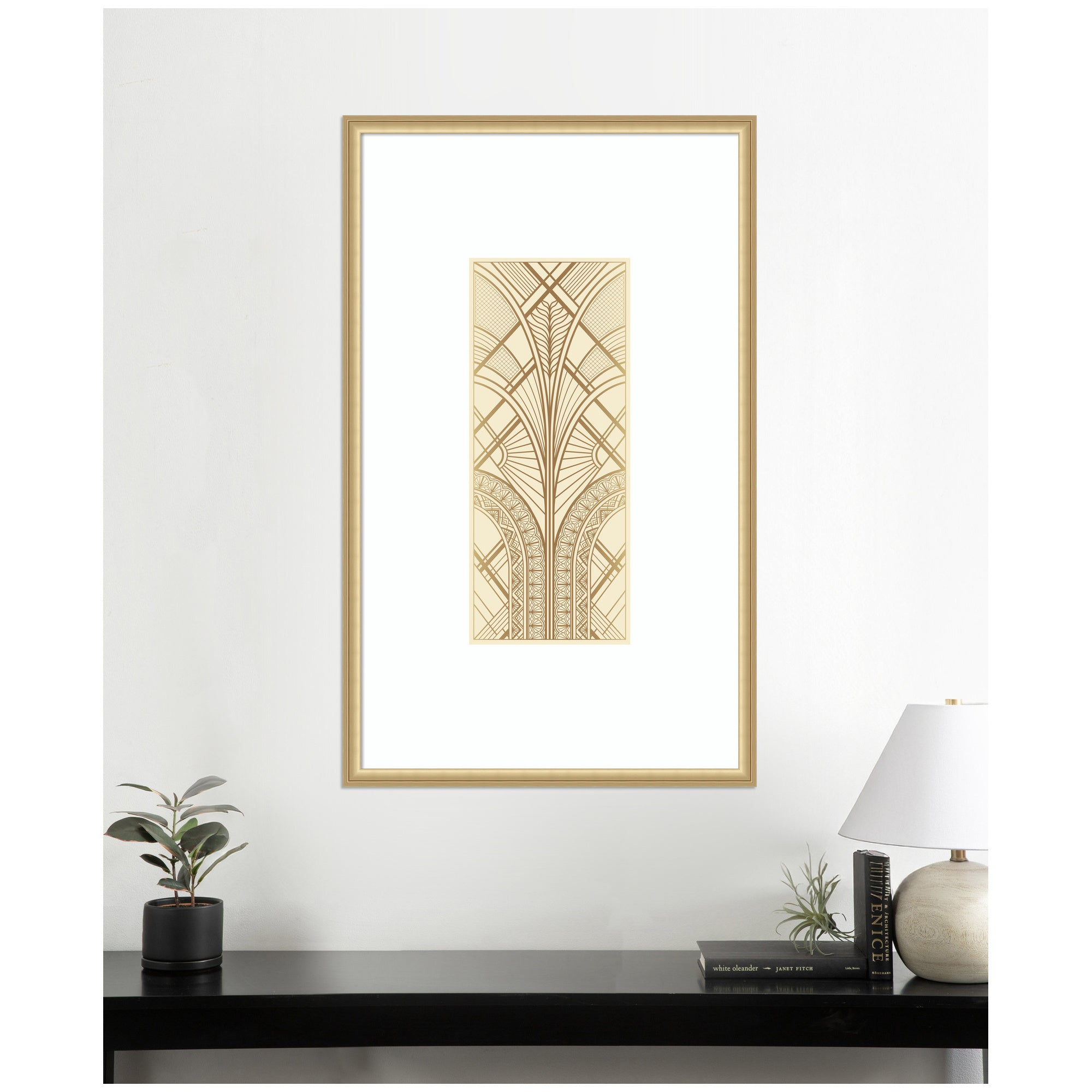 Retro Art Deco Glam Abstract by The Creative Bunch Studio Framed Wall Art Print