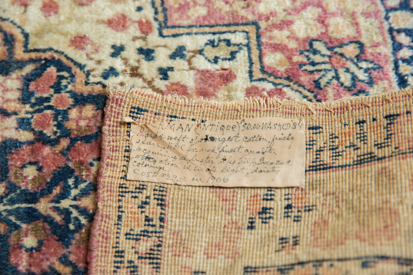 2x2.5 Antique Kerman Square Rug Mat by Old New House® - product image 3 for Resin Society