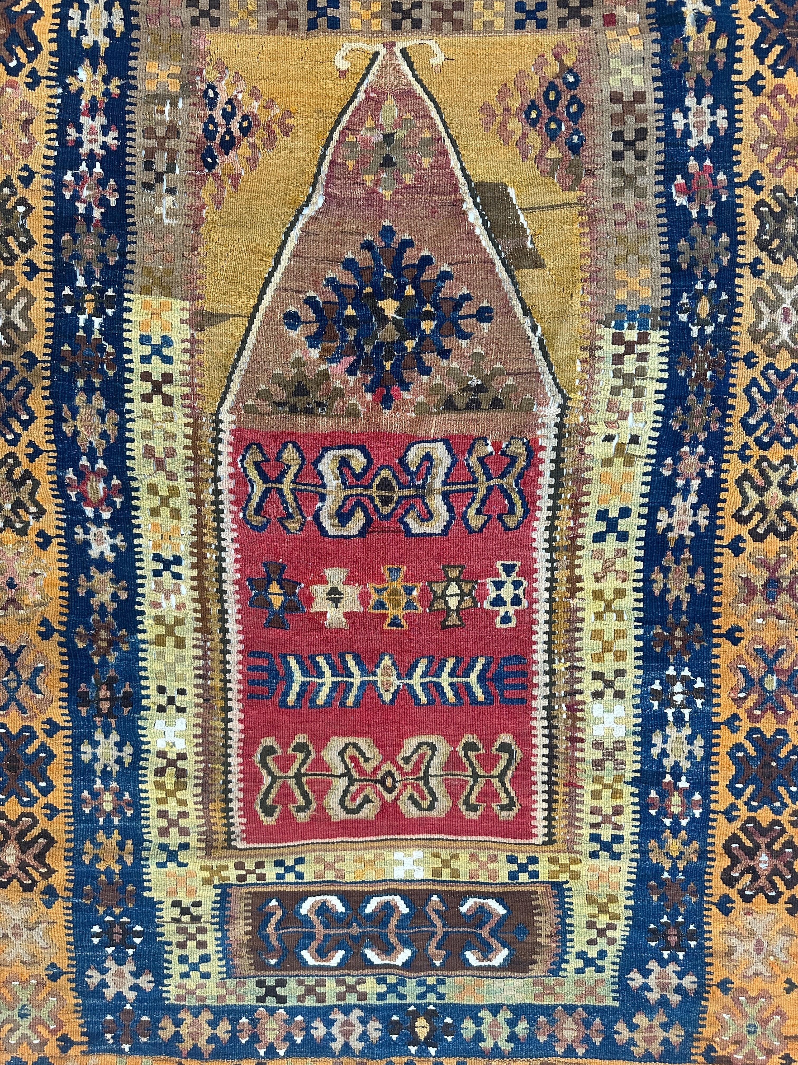 Antique Anatolian Wool Prayer Rug 4’ x 6’6” by Rugistan - product image 3 for Resin Society