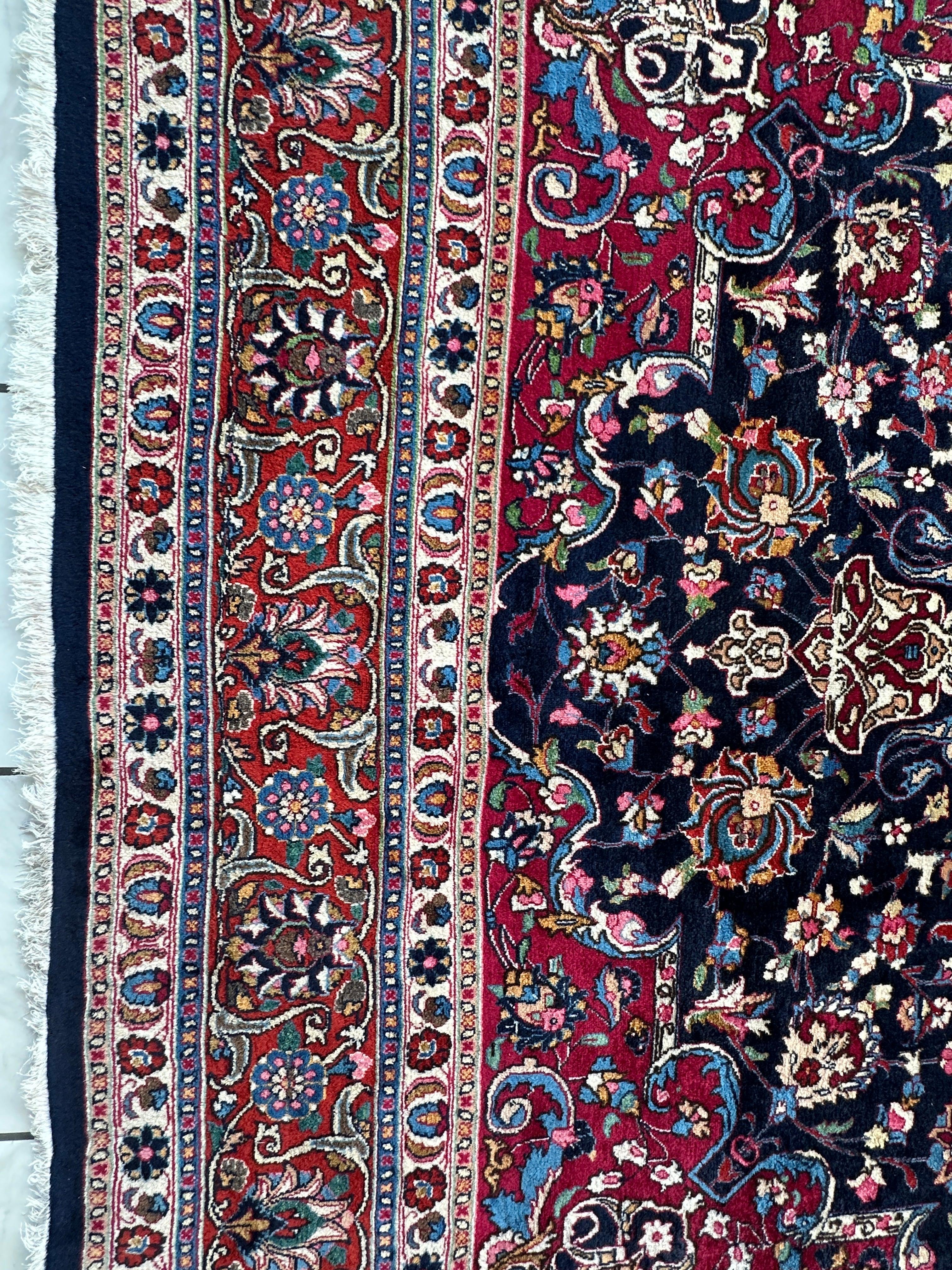 Persian Mashhad Hand Knotted Wool Area Rug 9’9” x 13’3” by Rugistan - product image 9 for Resin Society