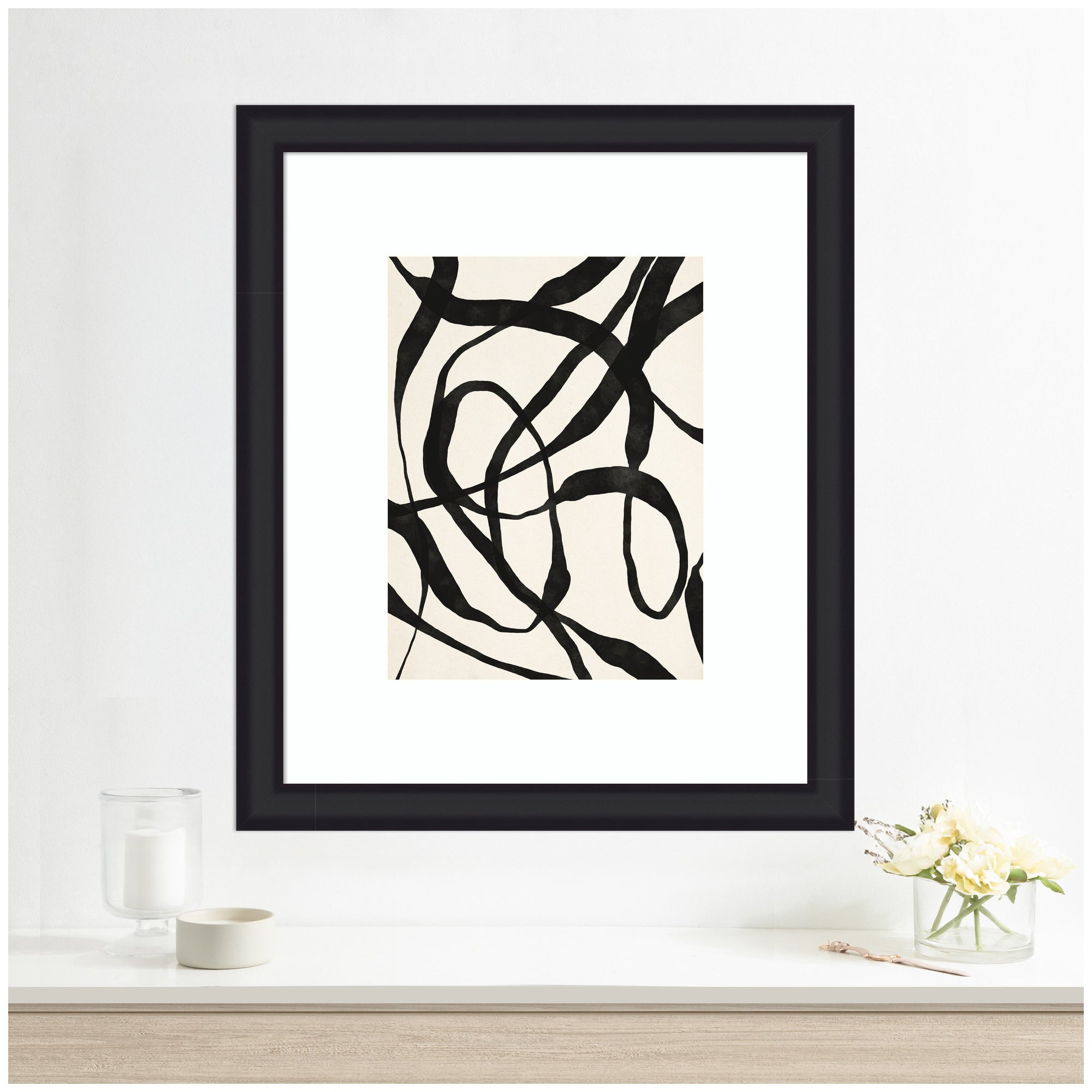 Framed Art Black Twist 4 by Alicia Bock