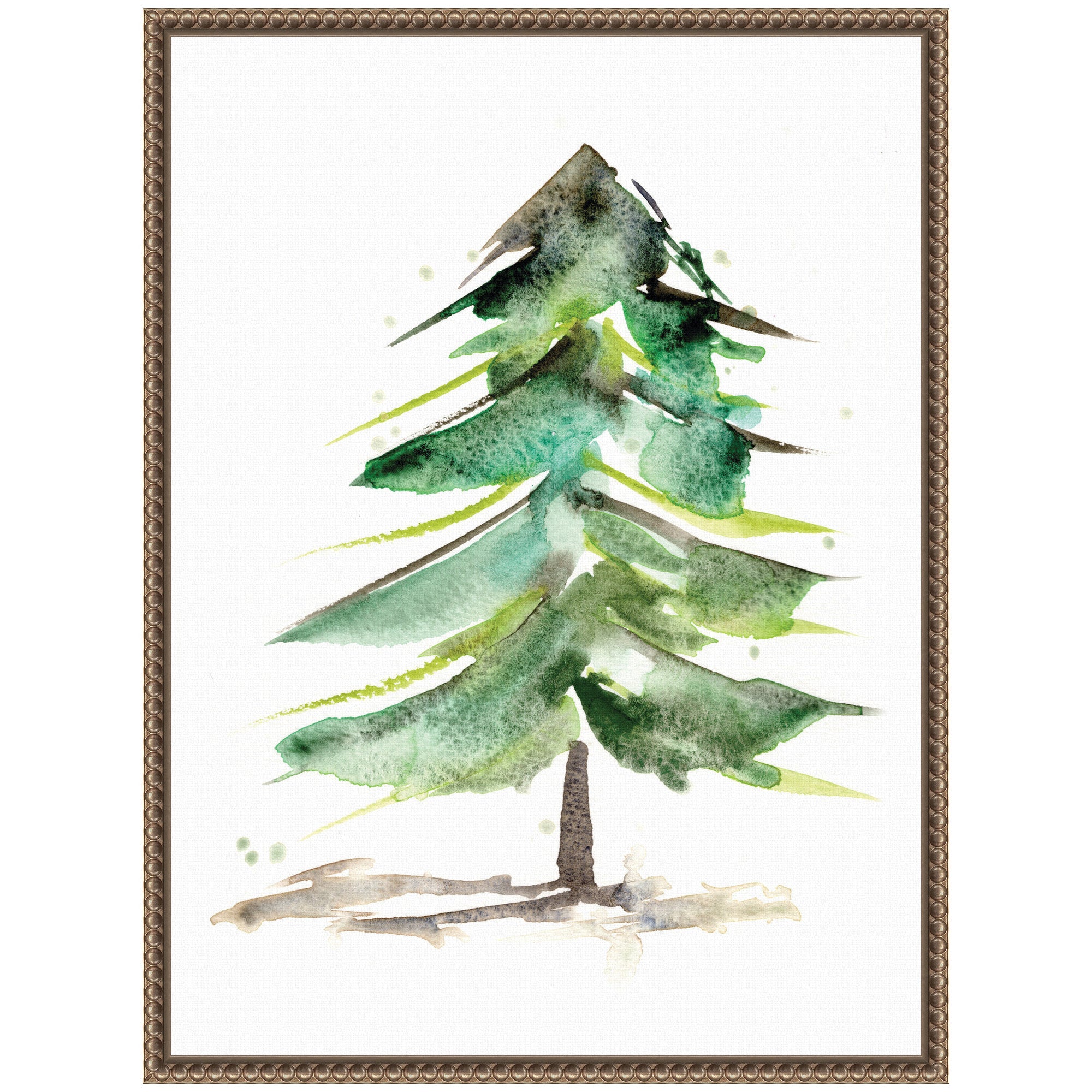Sylvie Winter Spruce Framed Canvas by Xizhou Xie