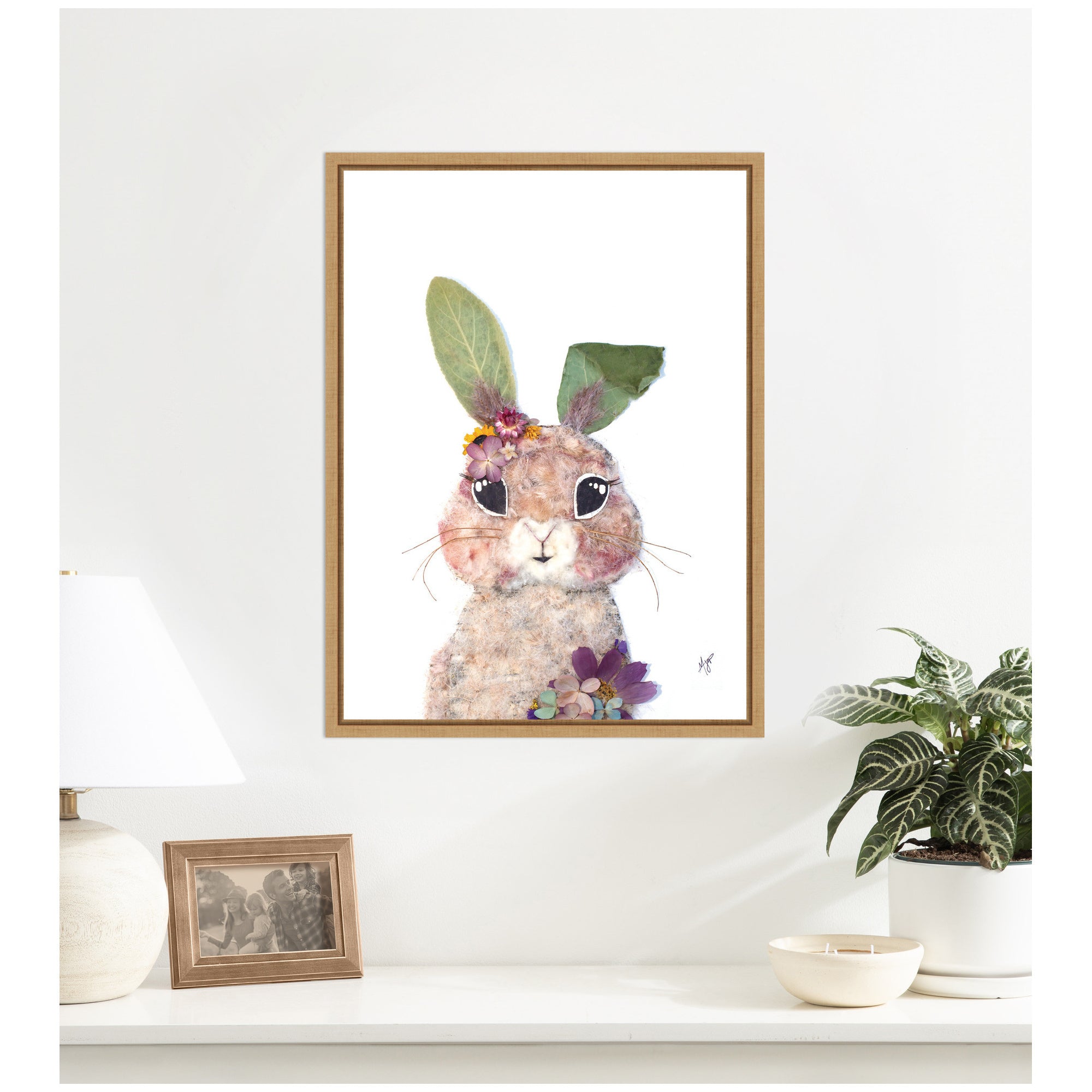 Bunny by Madeline Jeppesen Framed Canvas Wall Art Print
