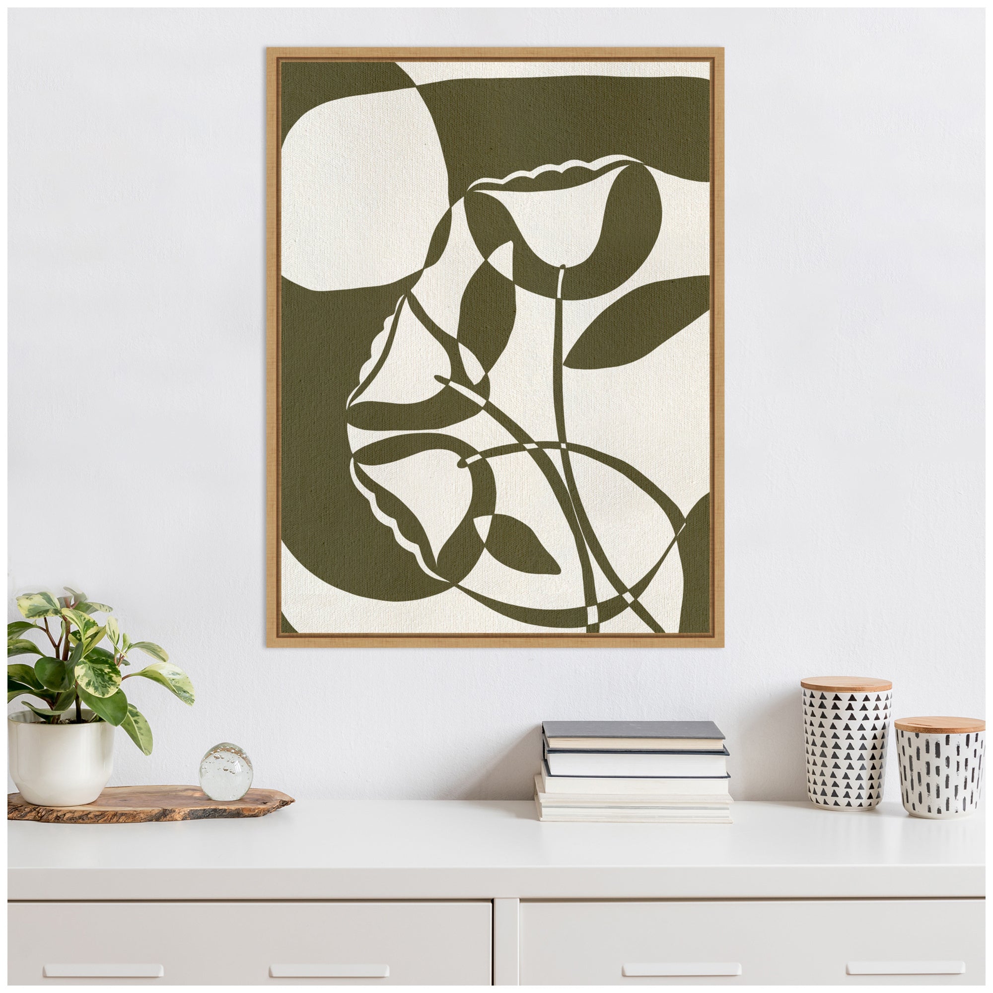 Sylvie Bound by Beauty 9 Framed Canvas by Shatha Al Dafai