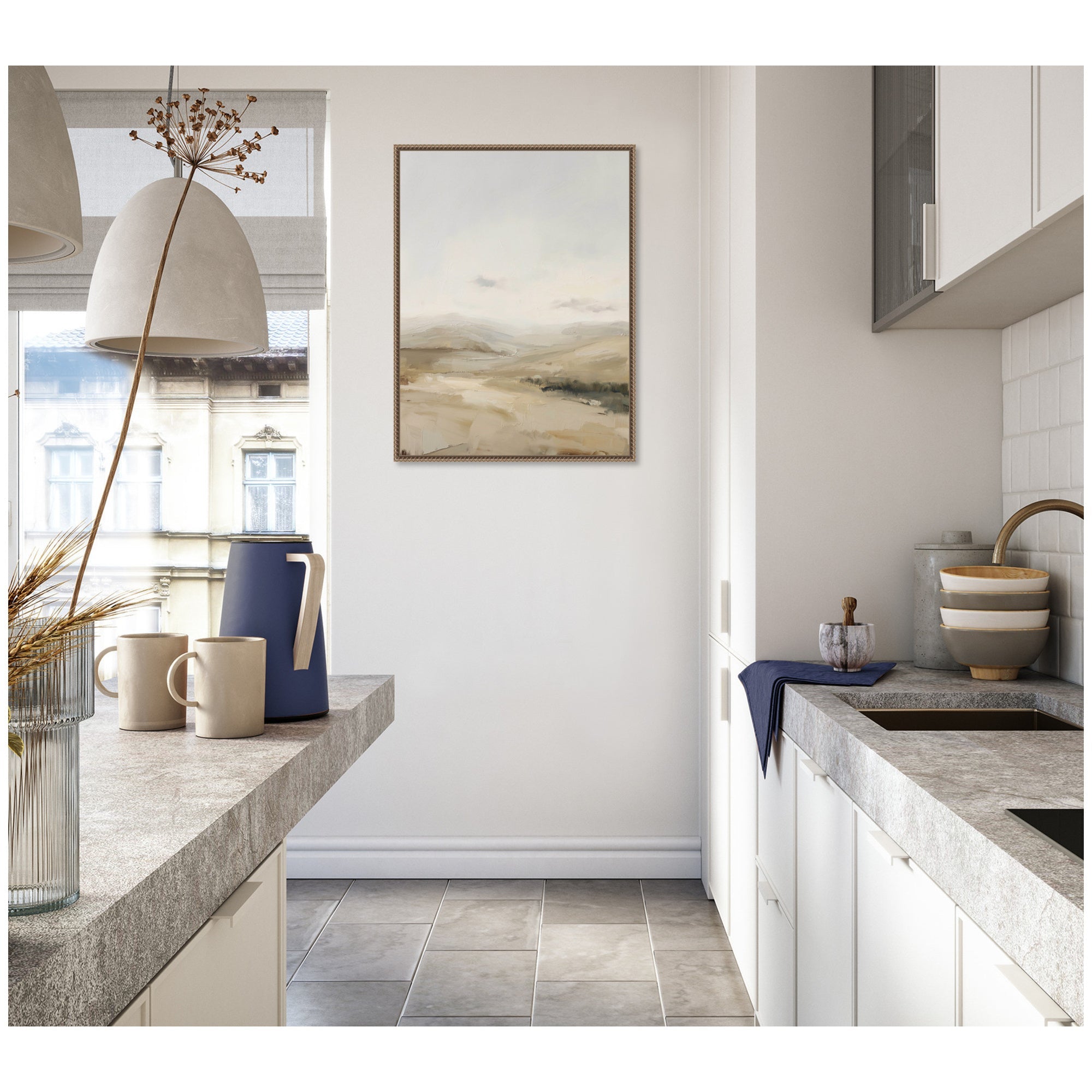 Fading Fields I by Amy Lighthall Framed Canvas Wall Art Print