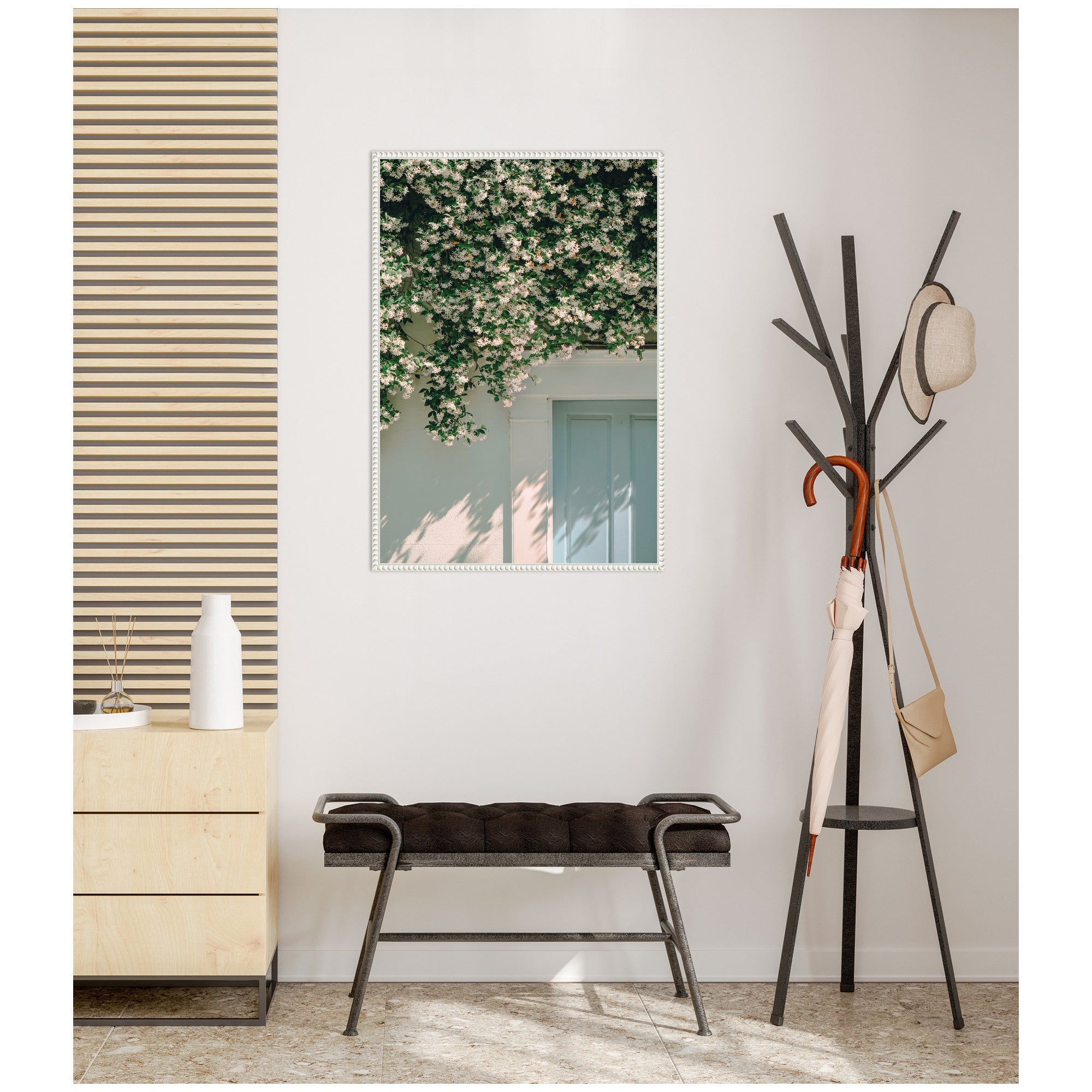Trad Street Jasmine by Alicia Bock Framed Canvas Wall Art Print