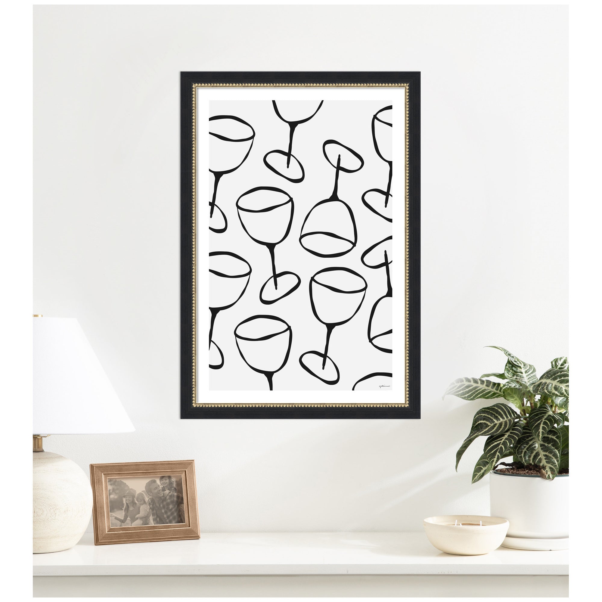 Wine Everywhere by Gabrielly Guedes Framed Wall Art Print