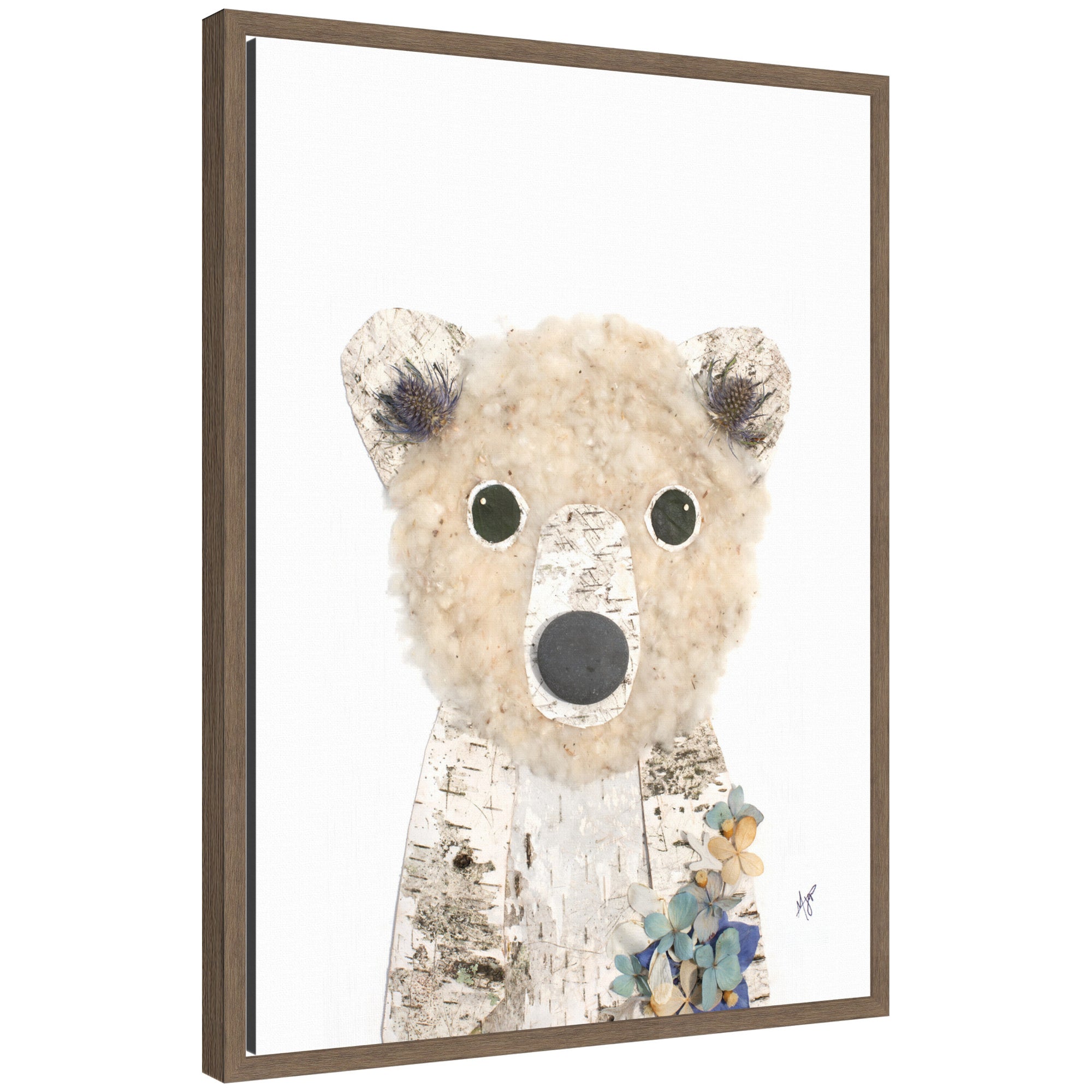 Polar Bear by Madeline Jeppesen Framed Canvas Wall Art Print