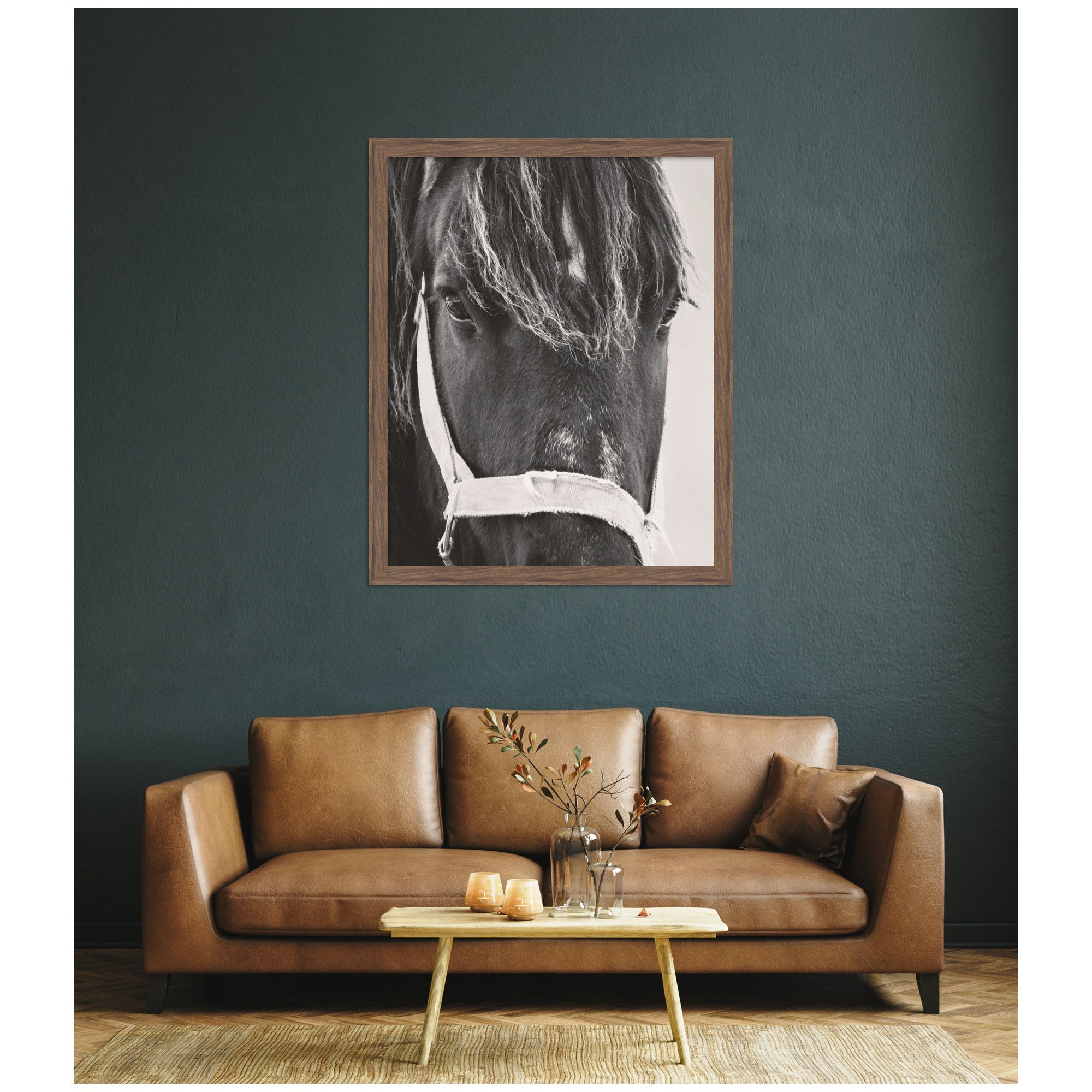 Black Horse by Emiko and Mark Franzen F2 Images Framed Wall Art Print