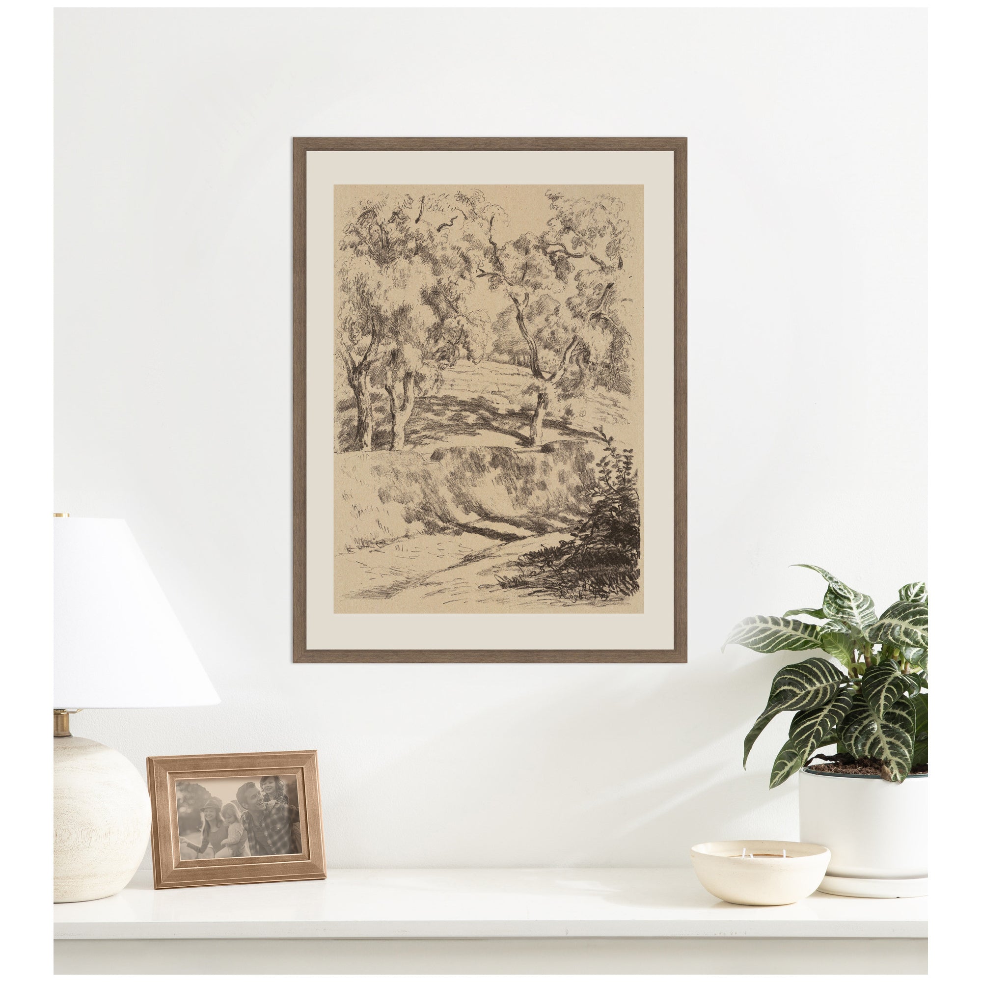 Near Brantome 1928 Roger Fry by Nostalgia Prints Framed Canvas Wall Art Print