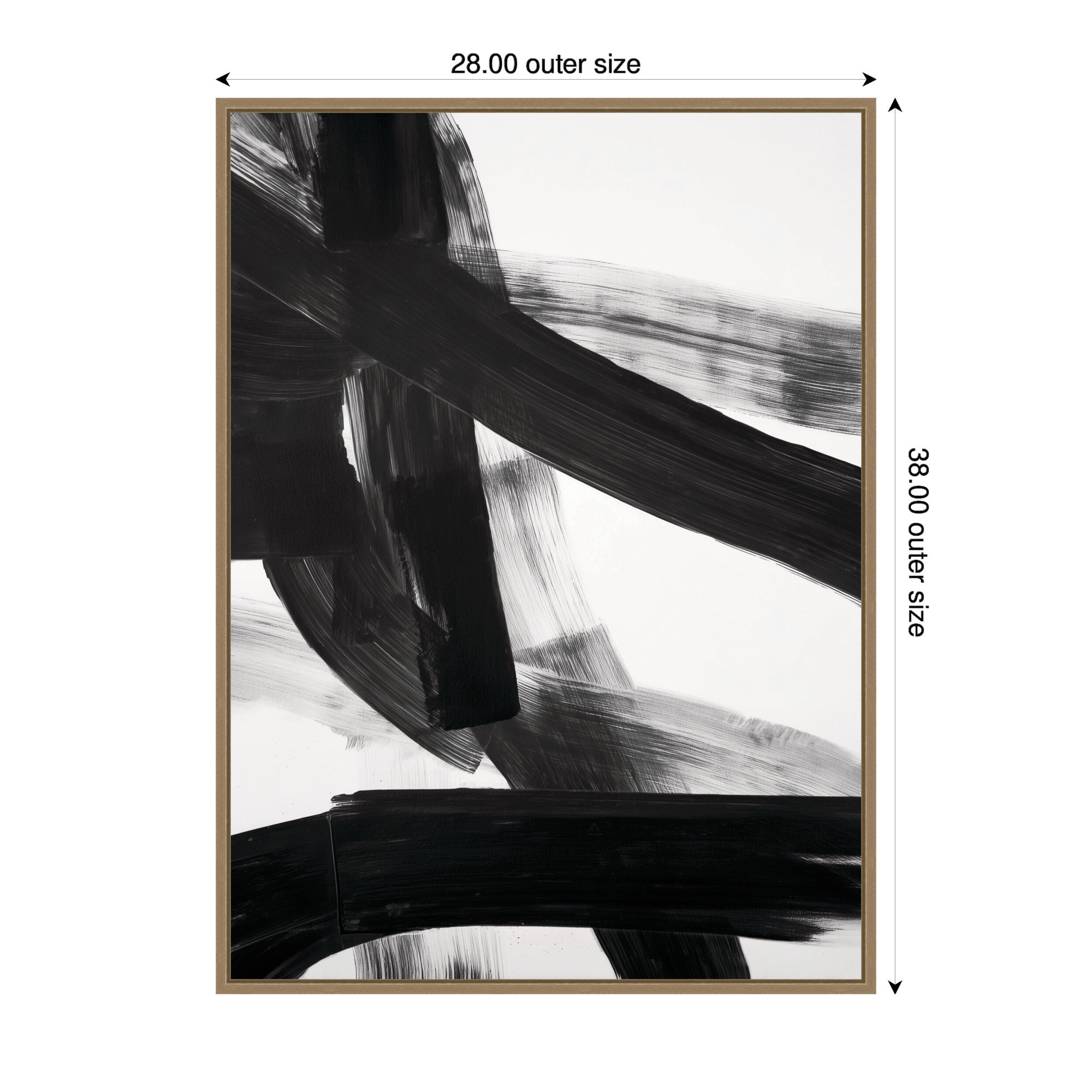 Black Mark No.
1 by Amy Lighthall Framed Canvas Wall Art Print