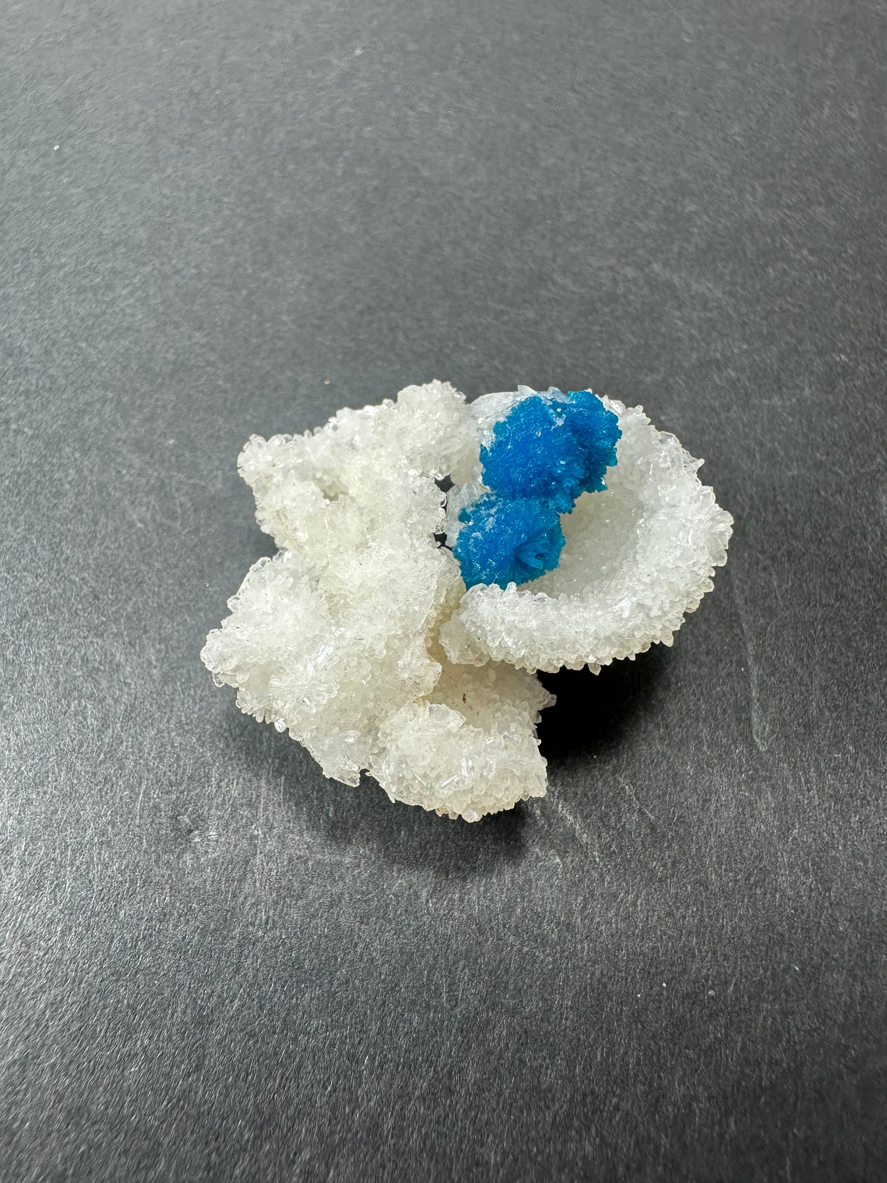 Cavansite Ball 'Floaters' on Stilbite MD by Rare Earth Gallery