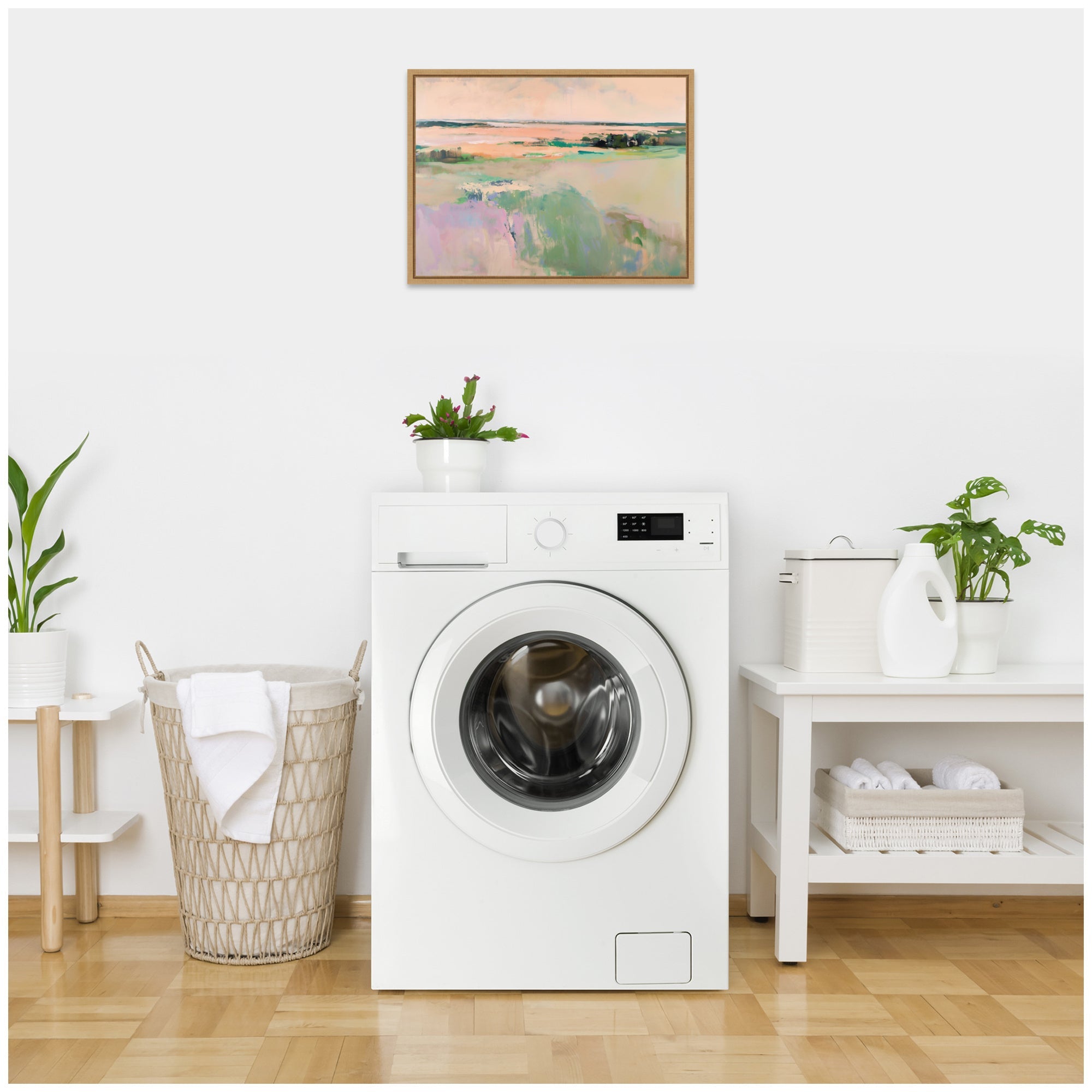 Sylvie Pastel Horizon III Framed Canvas by Amy Lighthall