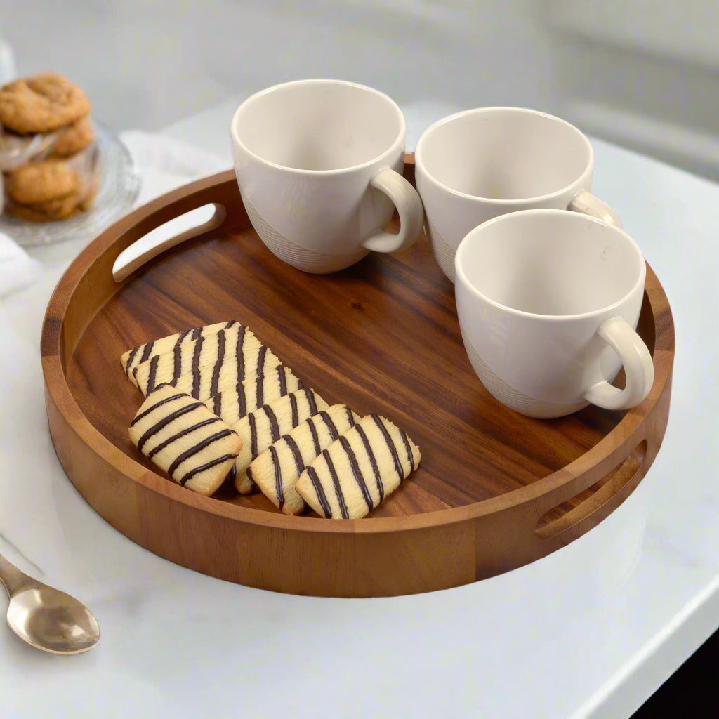 Round Serving Trays - Solid Bottom by Kalmar Home - product image 3 for Resin Society