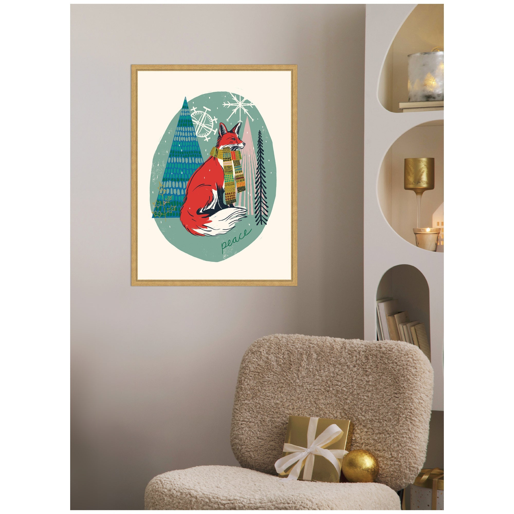 Sylvie Framed Canvas Winter Fellows Fox by Hannah Beisang
