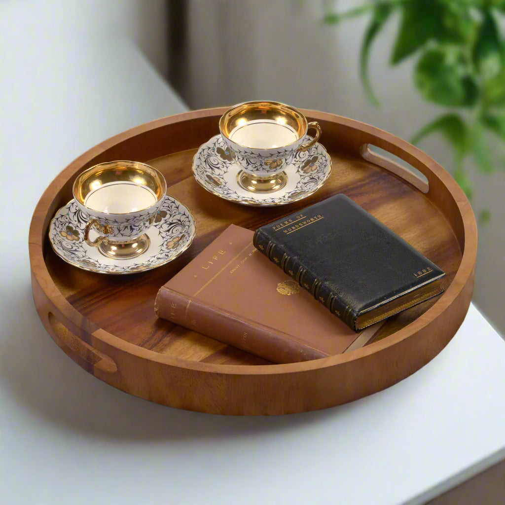Round Serving Trays - Solid Bottom by Kalmar Home - product image 4 for Resin Society