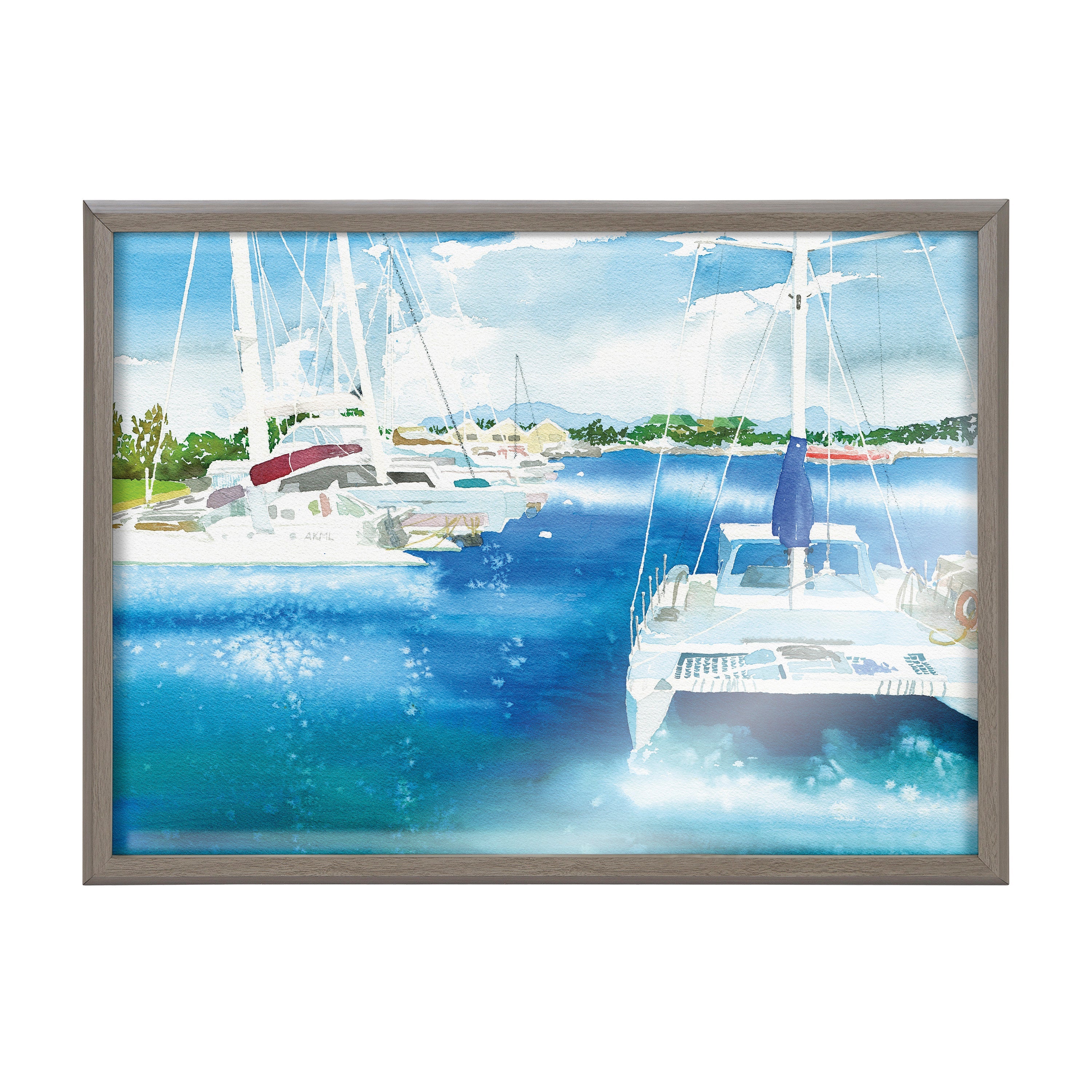 Blake Summer is for Sailing Framed Printed Glass by kateandlaurel - product image 16 for Resin Society