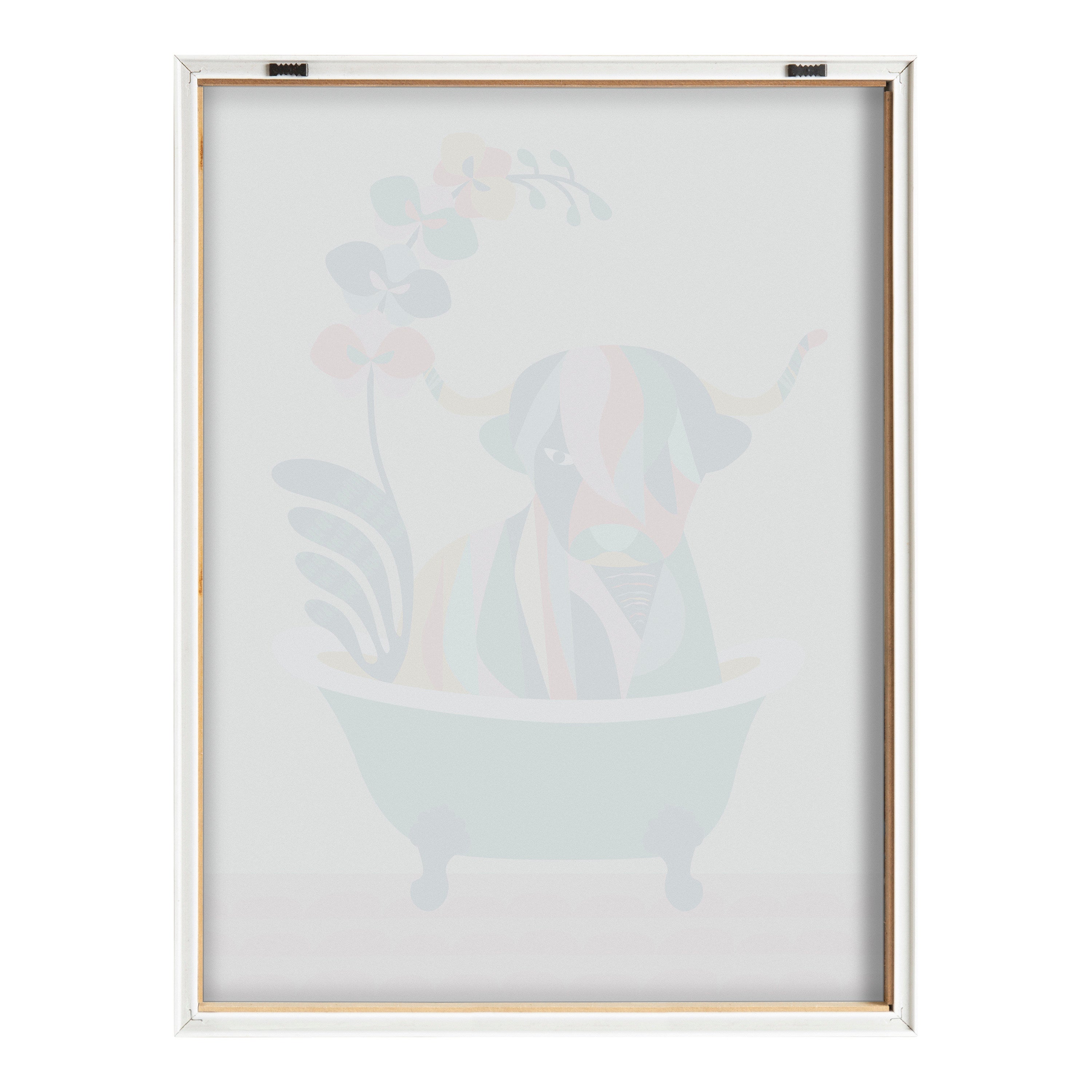 Blake Mid Century Modern Cow in Bathtub Framed Printed Glass by kateandlaurel - product image 8 for Resin Society