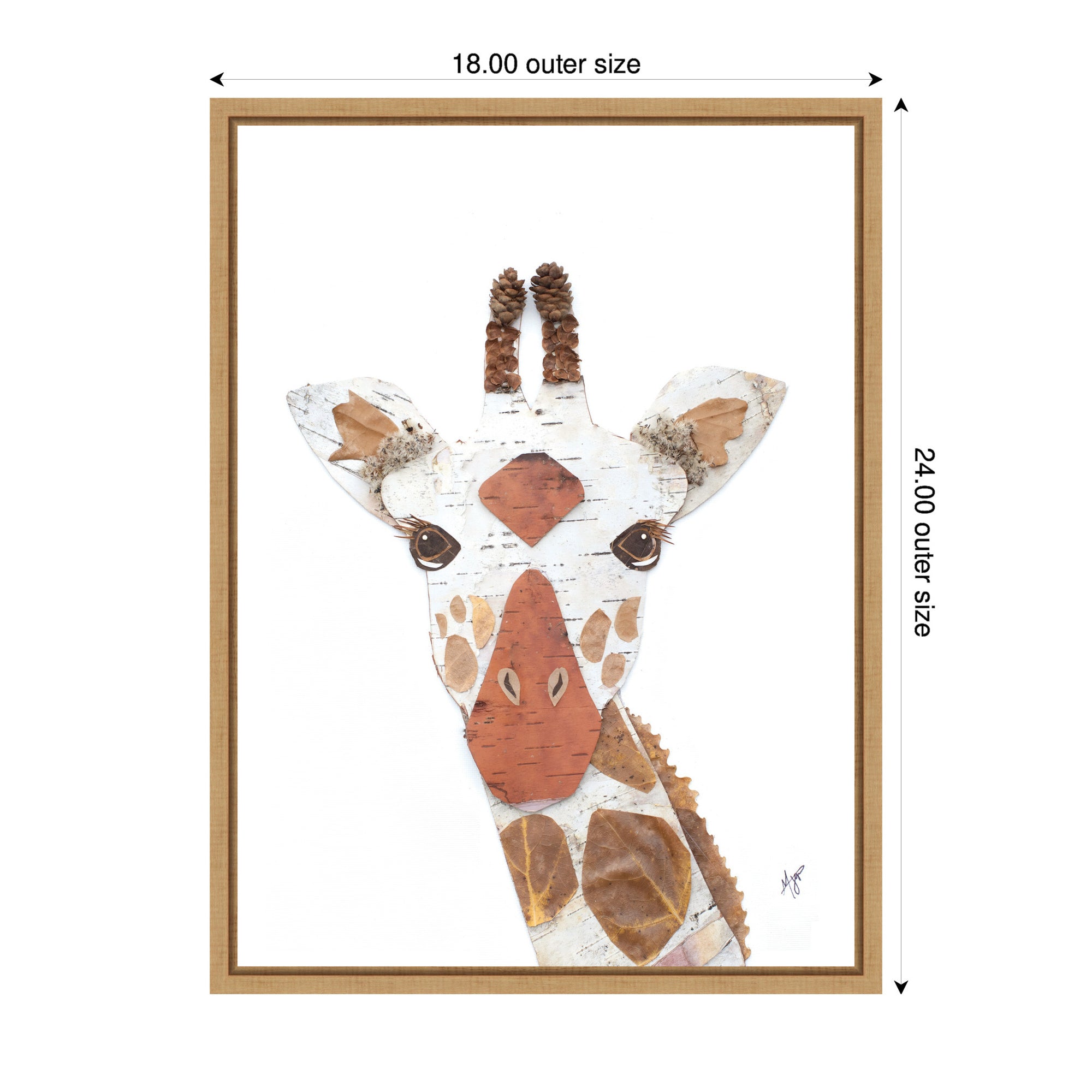 Giraffe by Madeline Jeppesen Framed Canvas Wall Art Print