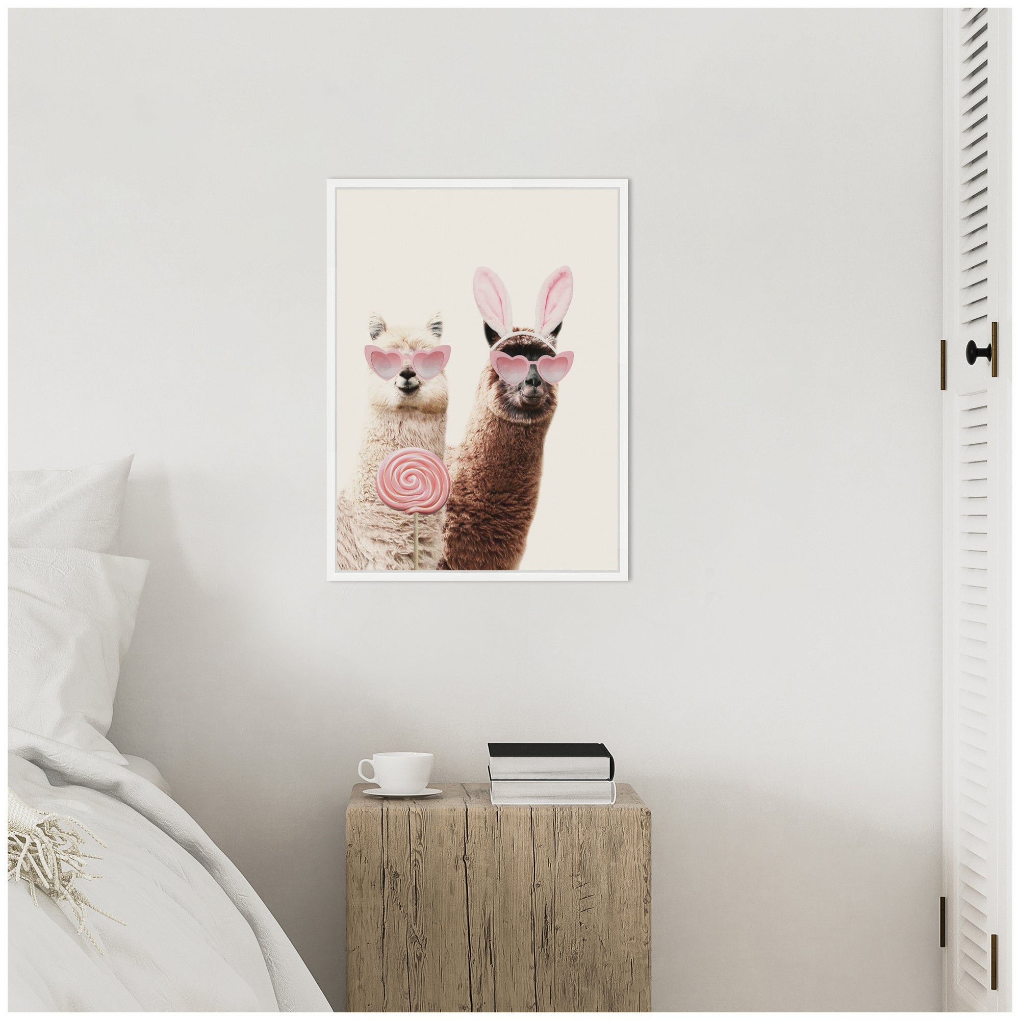 Sylvie Llamas On Vacation Framed Canvas by July Art Prints