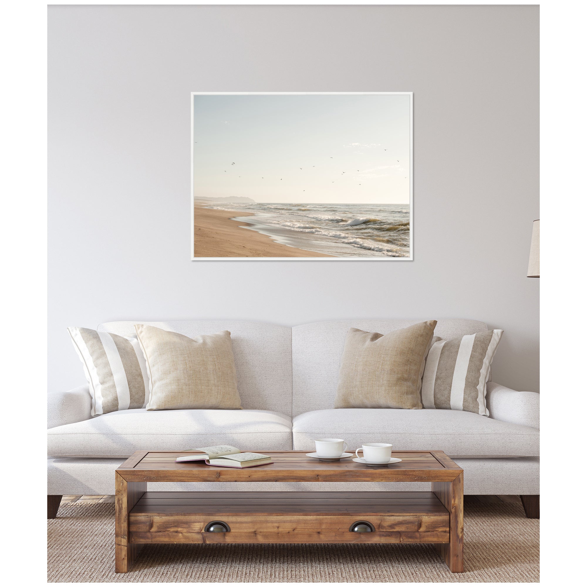 Sylvie Coastal Flight Framed Canvas by Crystal Lynn Collins