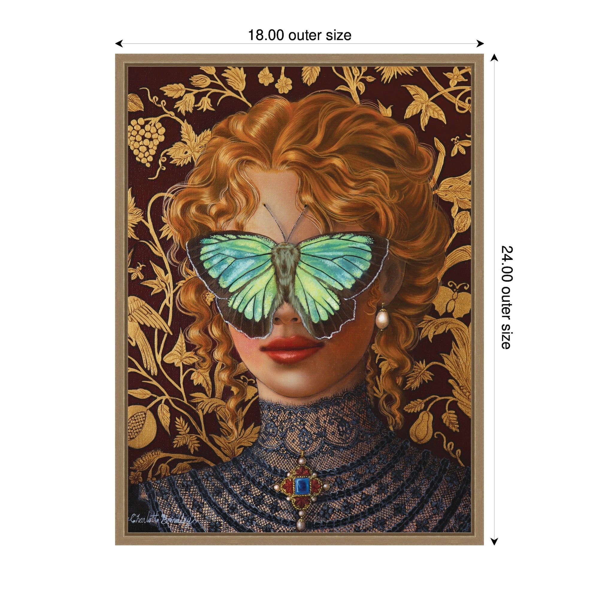 Cassandra by Charlotte Brindley Framed Canvas Wall Art Print
