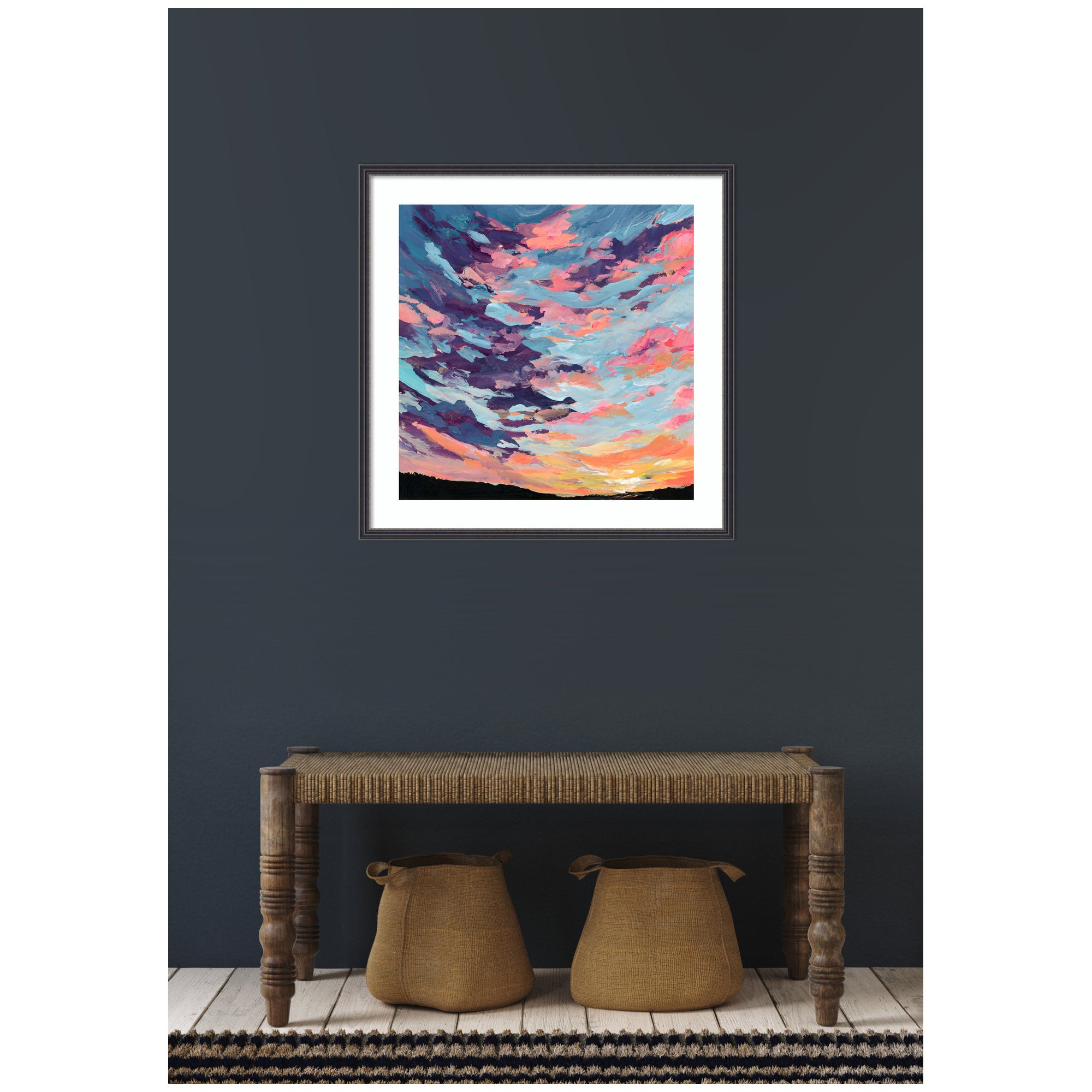 Framed Art Sunset Study by Emily Kenney