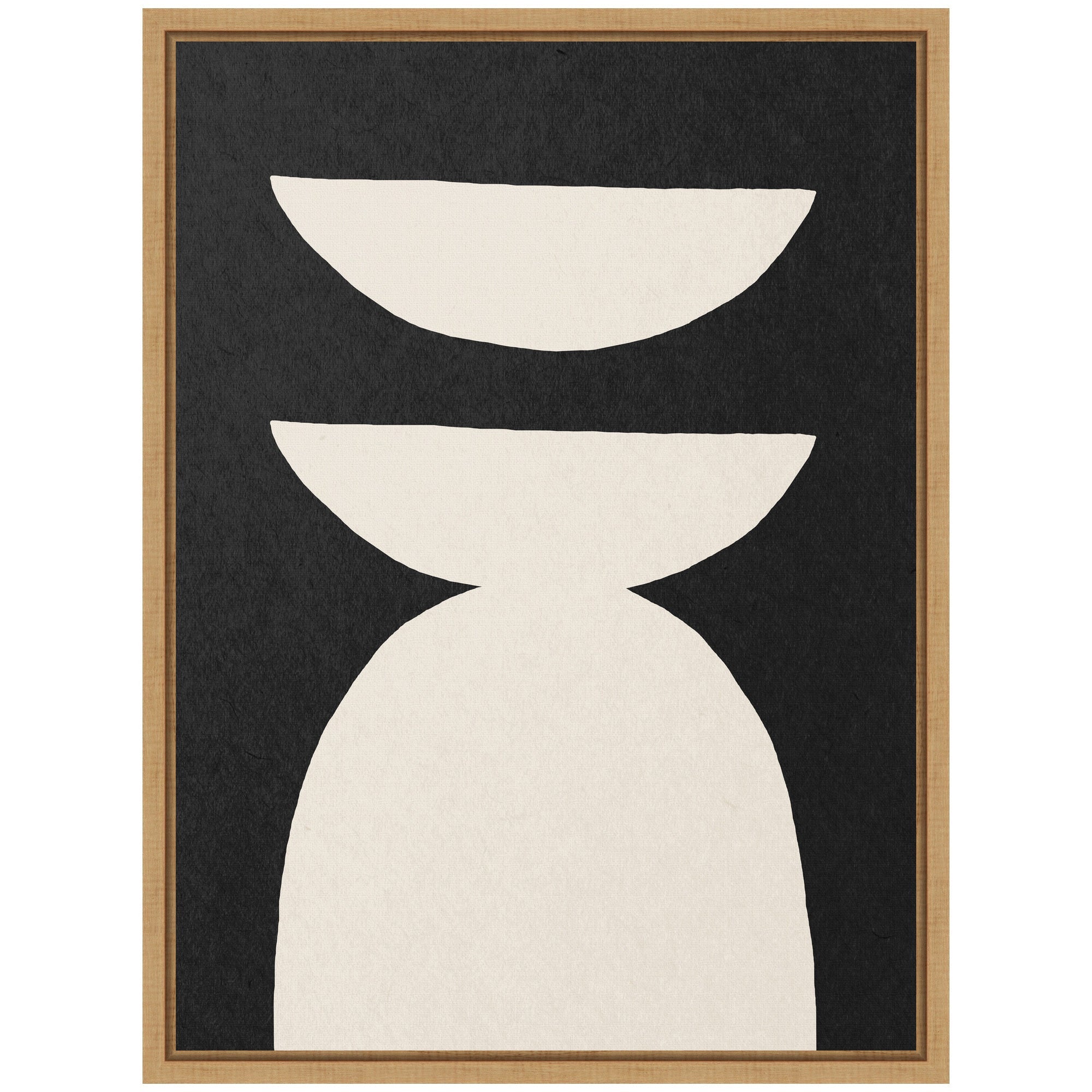 Sylvie White Geometric Abstract Framed Canvas by July Art Prints