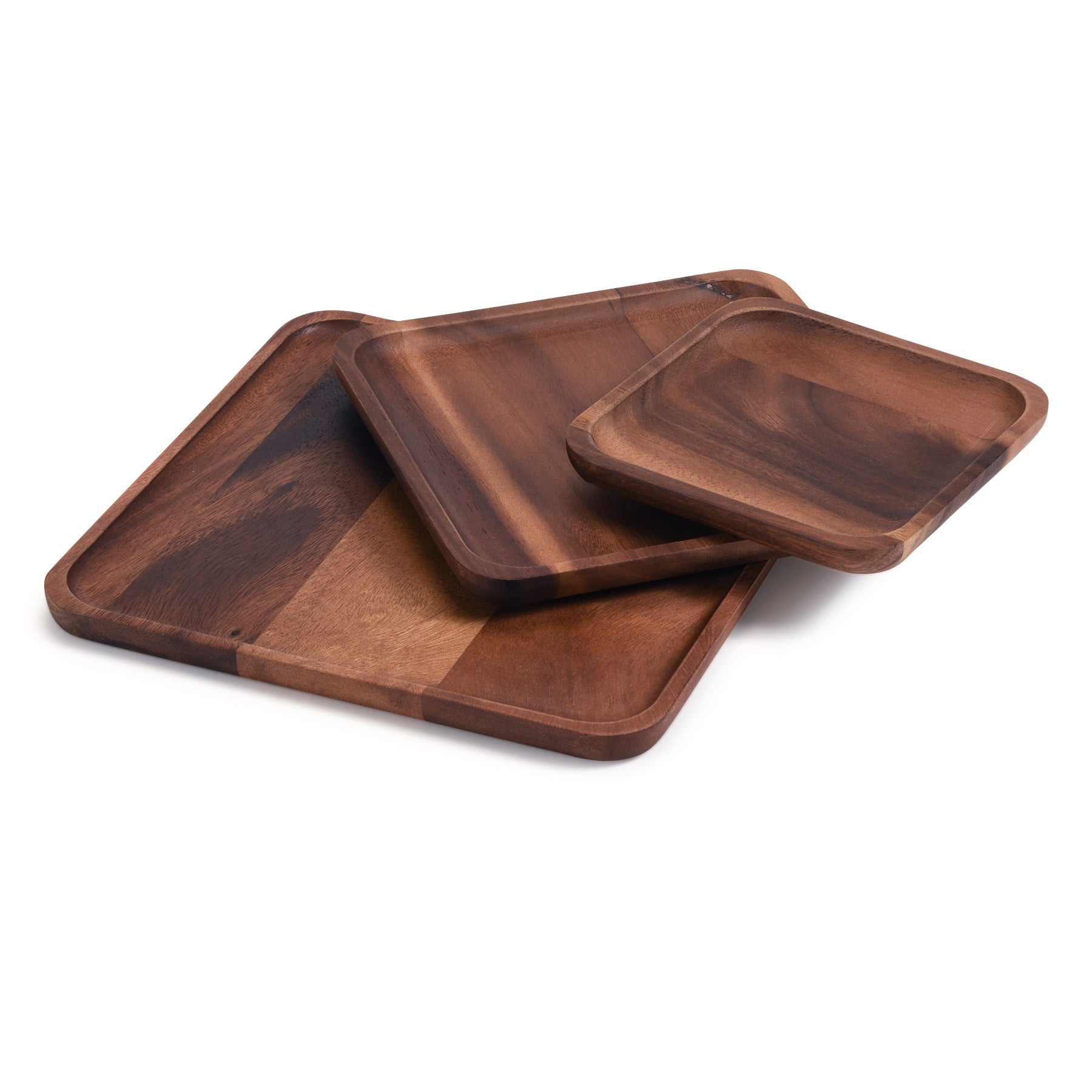 set of 3 Acacia Plates - 1 each size by Kalmar Home - product image 4 for Resin Society