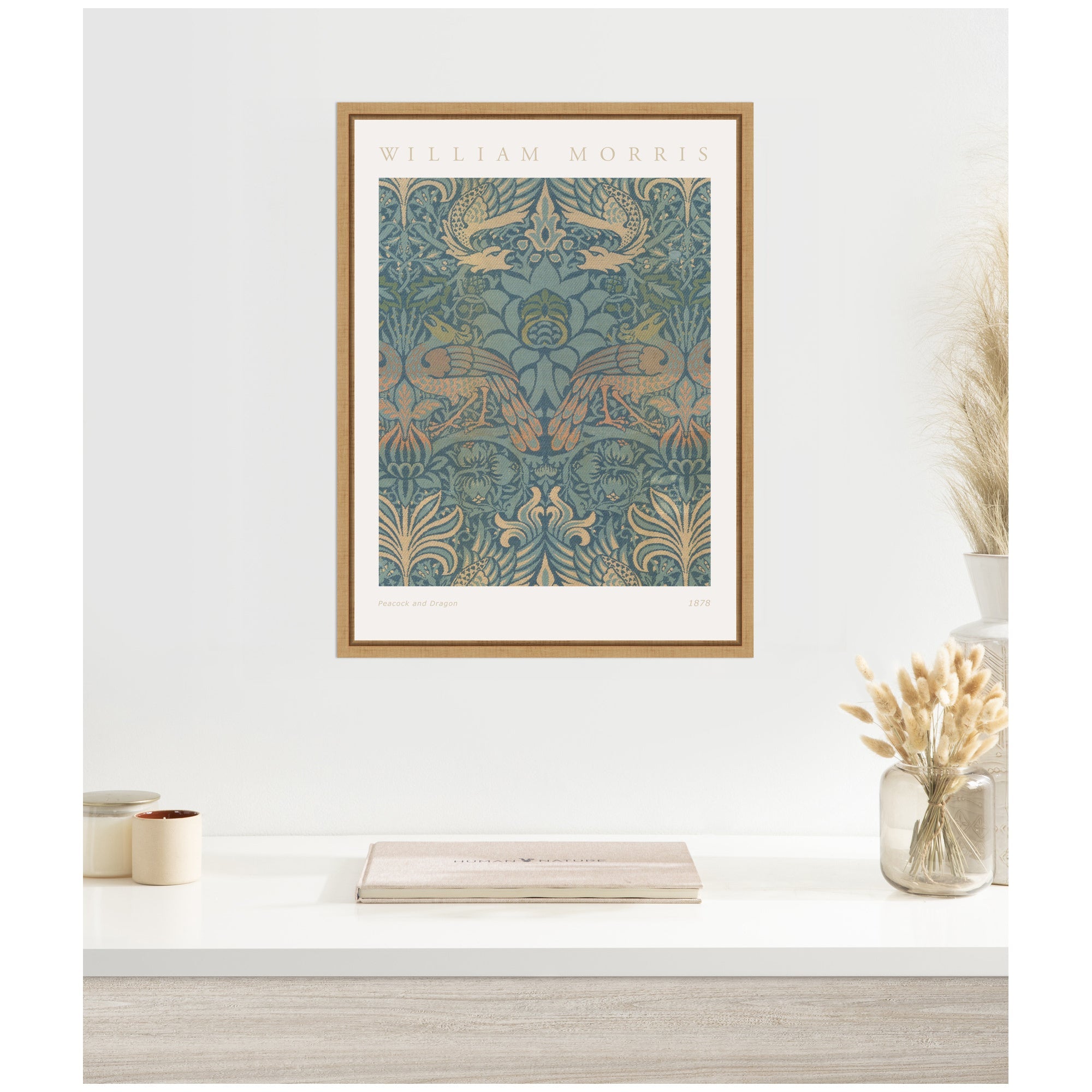Sylvie Poster William Morris Peacock and Dragon 1878 Framed Canvas by The Art Institute of Chicago