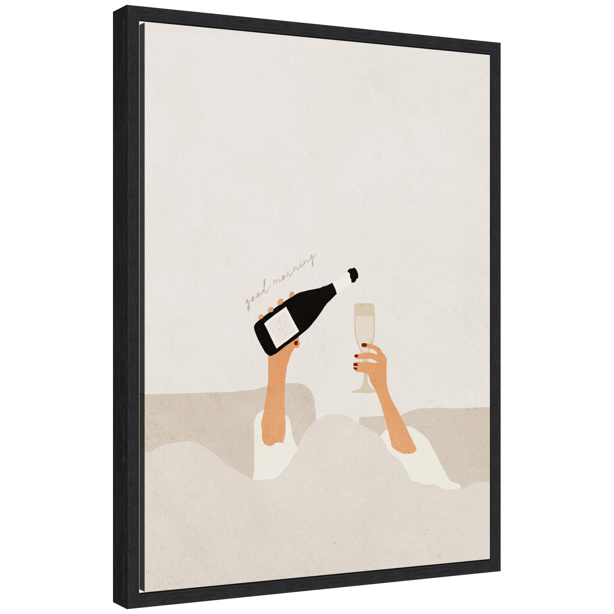 Sylvie Good Morning Art Print Framed Canvas by July Art Prints