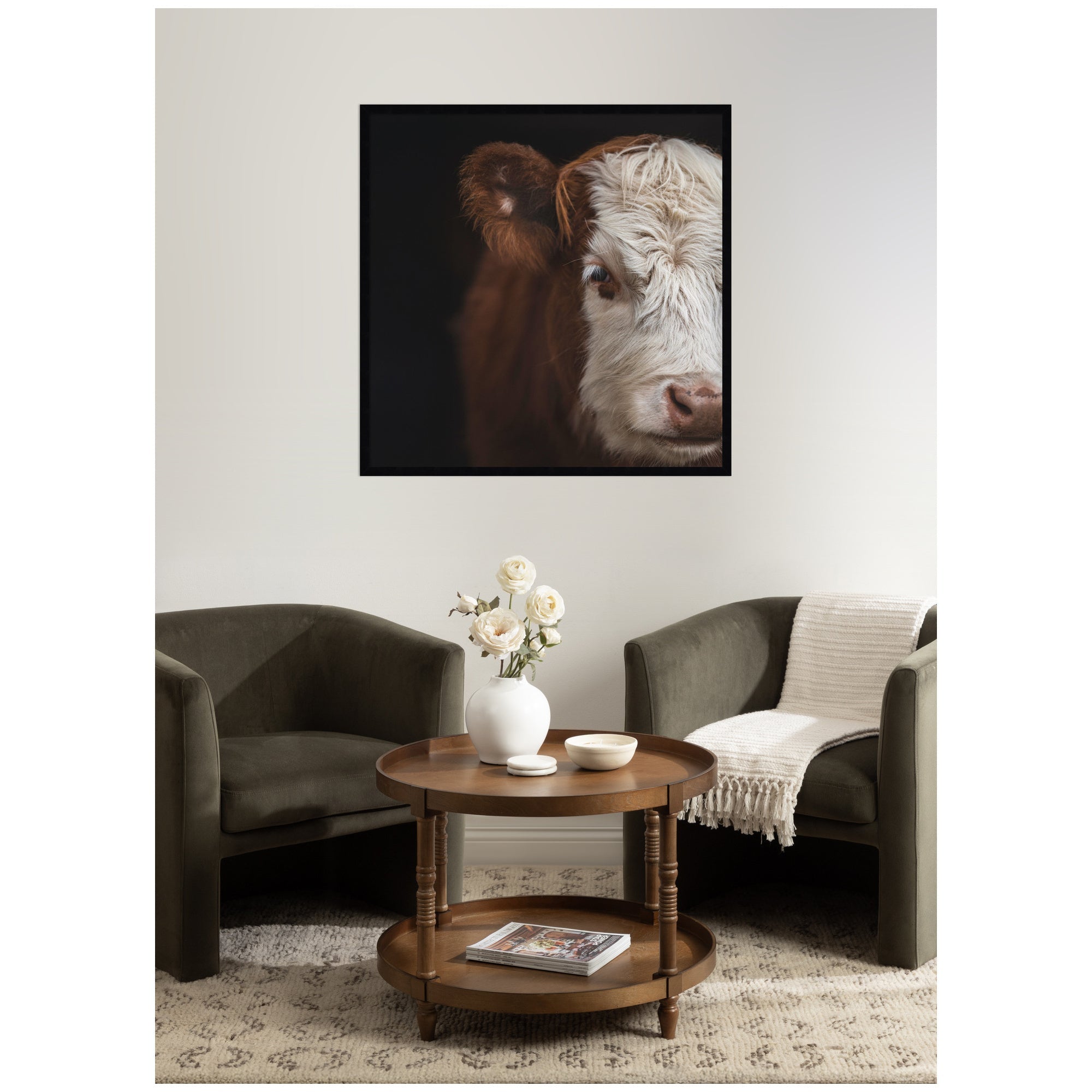 Cow Close by Emiko and Mark Franzen F2 Images Framed Wall Art Print