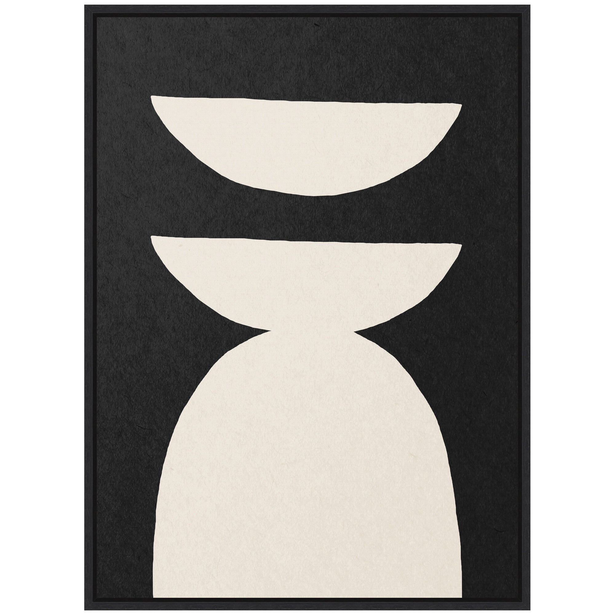 Sylvie White Geometric Abstract Framed Canvas by July Art Prints