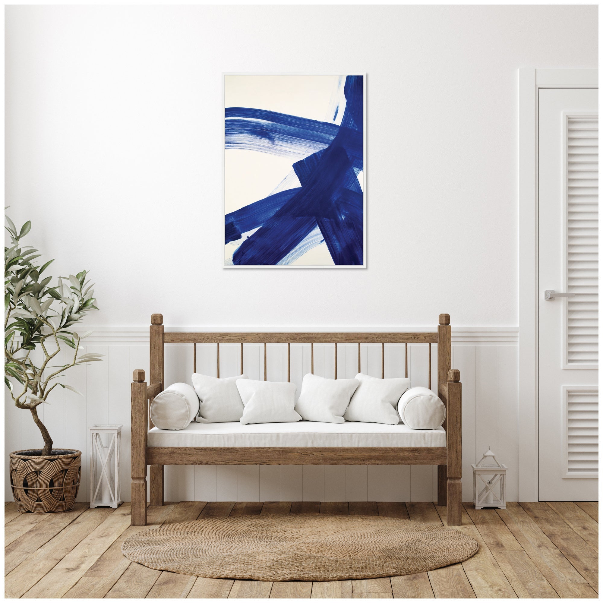 Colbalt Mark No.
2 by Amy Lighthall Framed Canvas Wall Art Print