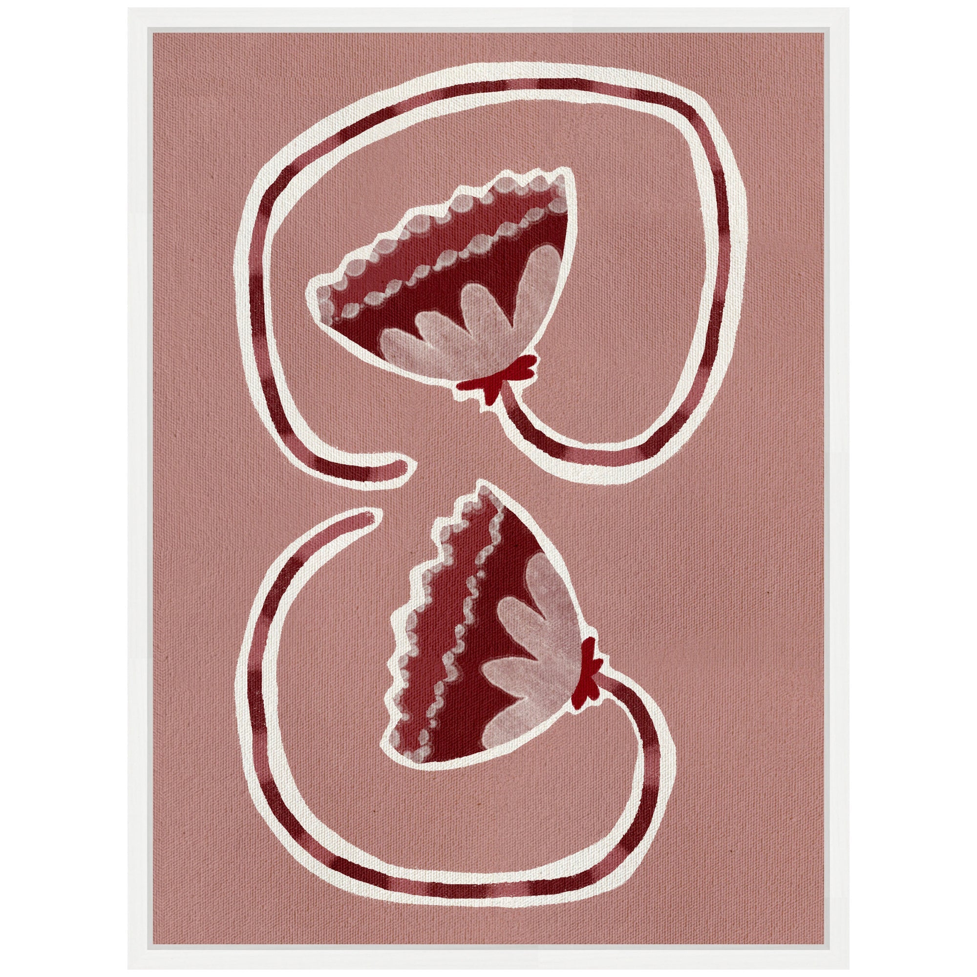 Sylvie Delicate Bloom 16 Framed Canvas by Shatha Al Dafai