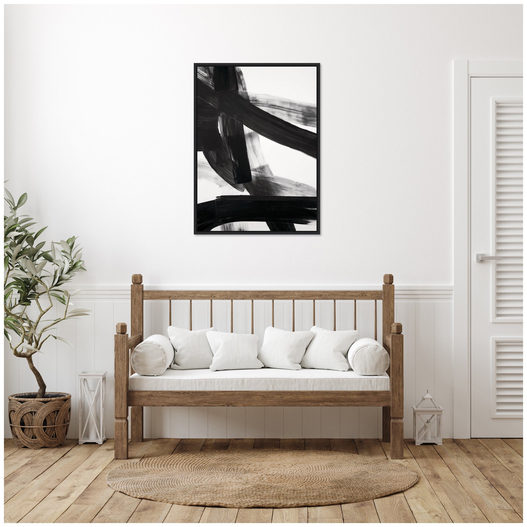 Black Mark No.
1 by Amy Lighthall Framed Canvas Wall Art Print