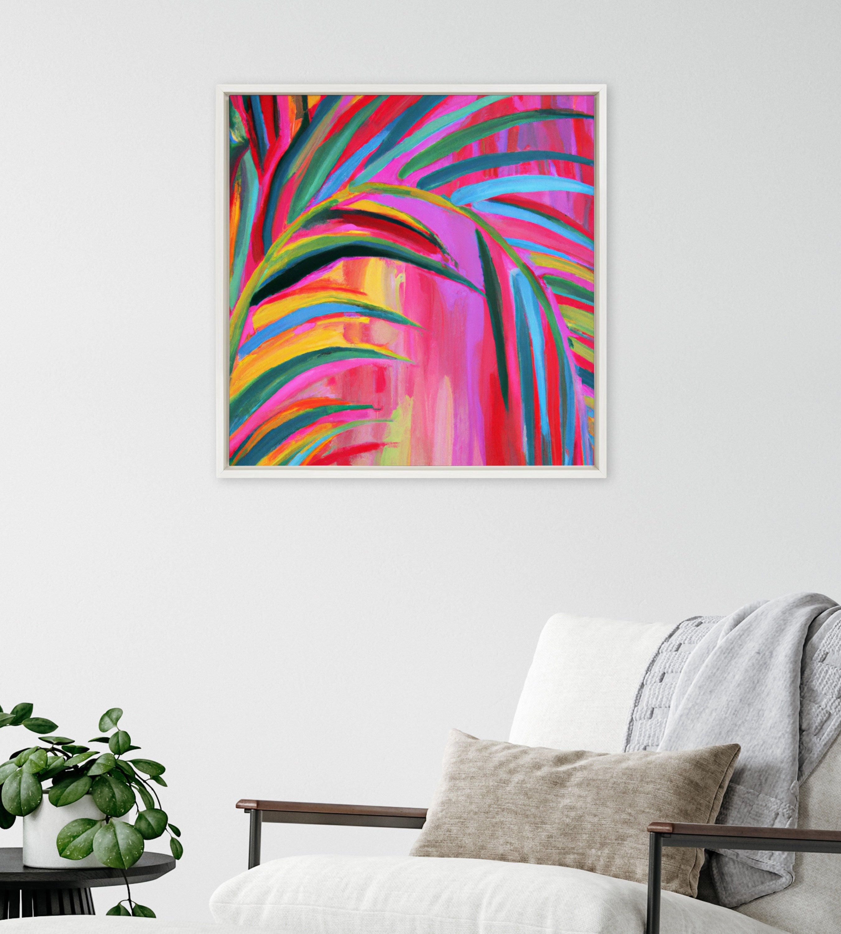 Sylvie Blank Framed Canvas 22x22