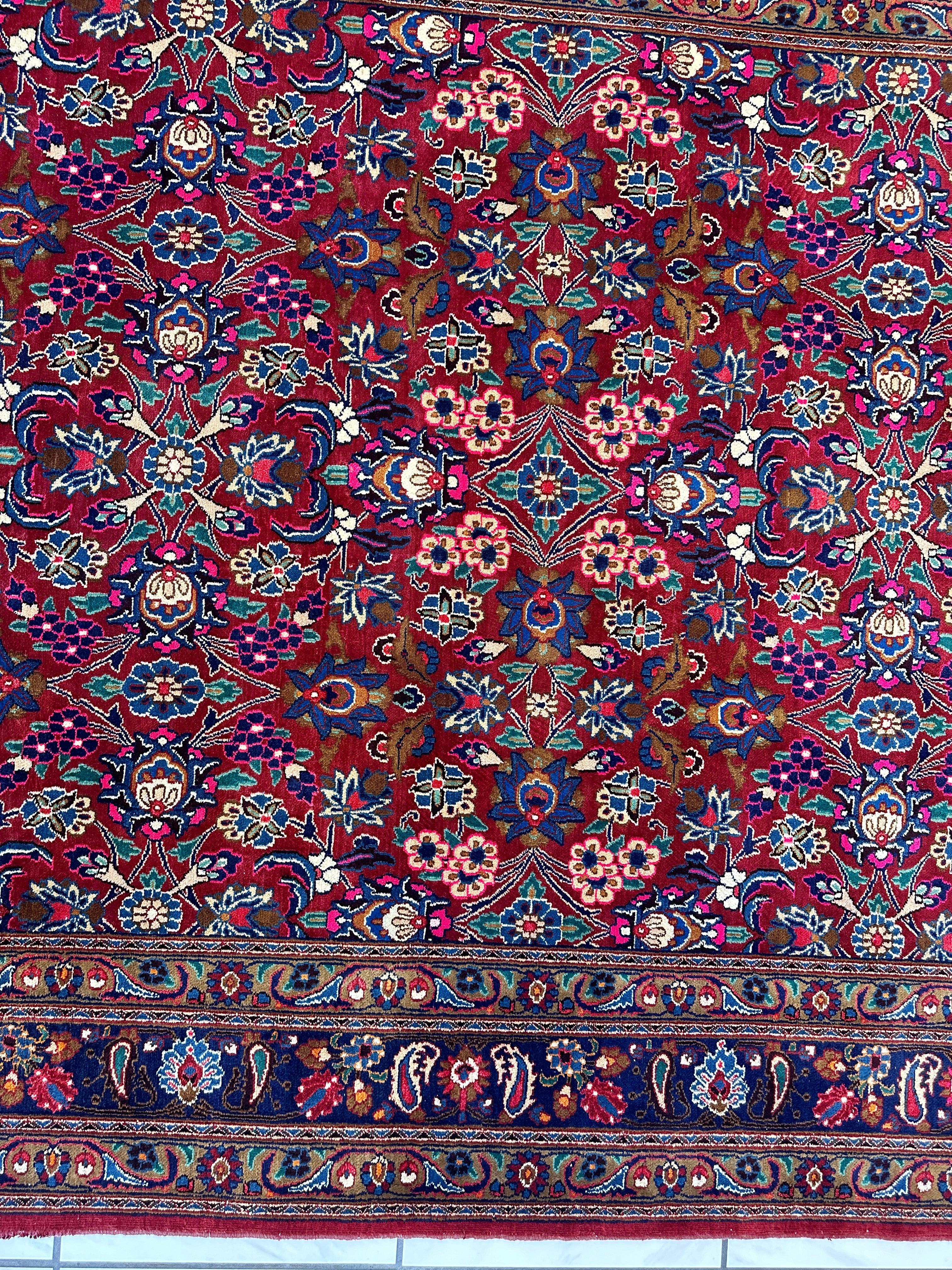 Persian Mashhad I Fine Allover Rug Wool 7 x 10 by Rugistan - product image 10 for Resin Society